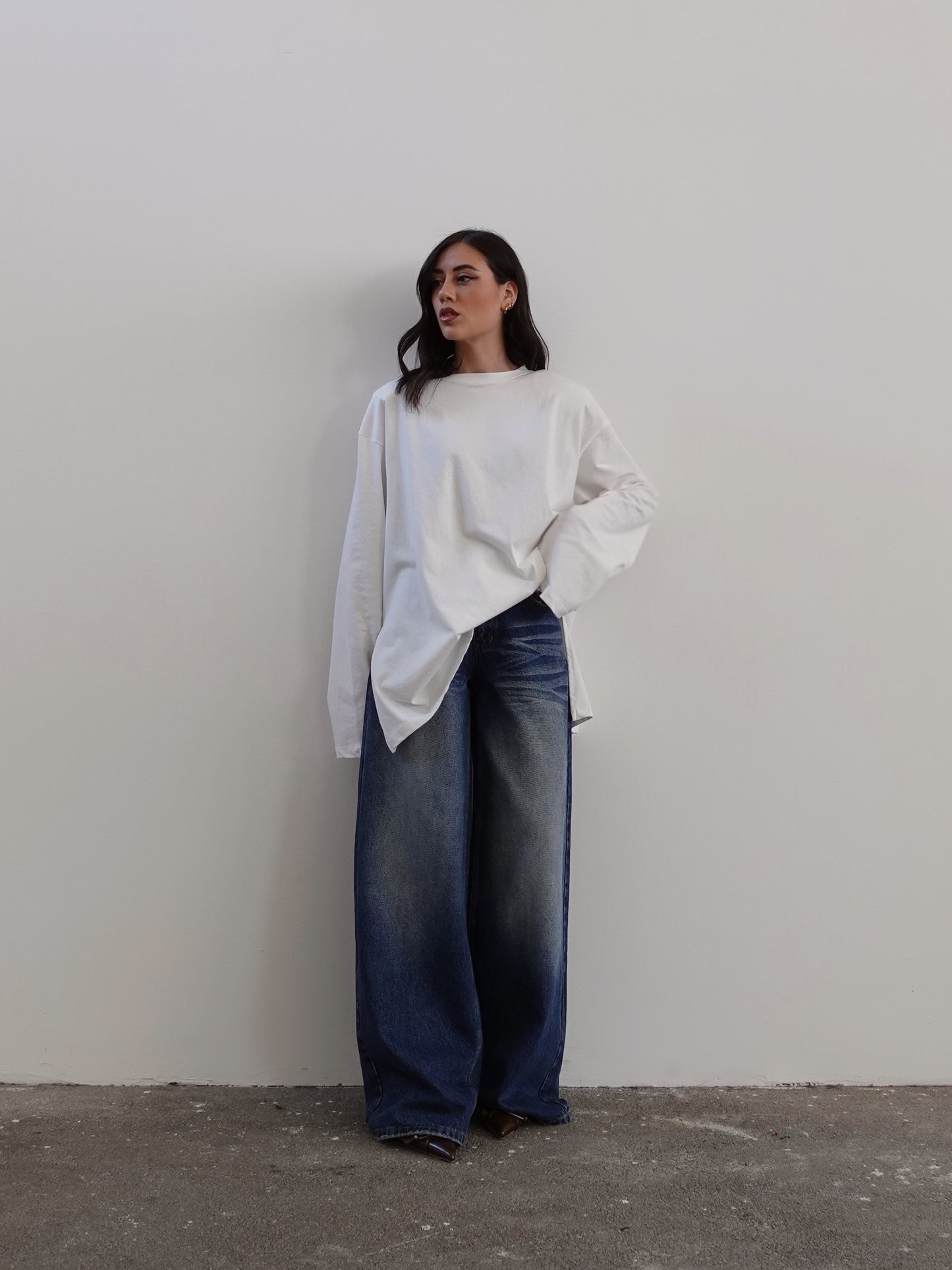 JEANS BAGGY BALLOON CON SFUMATURE - BLU 3495