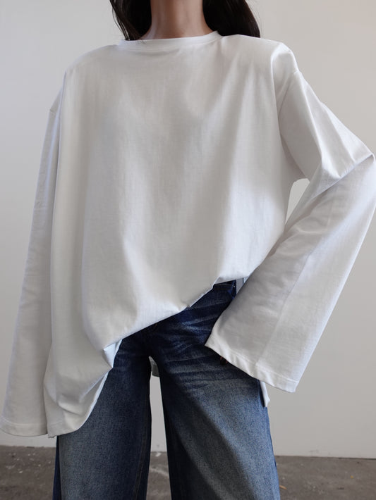 LONG SLEEVE CON SPALLINE - BIANCO