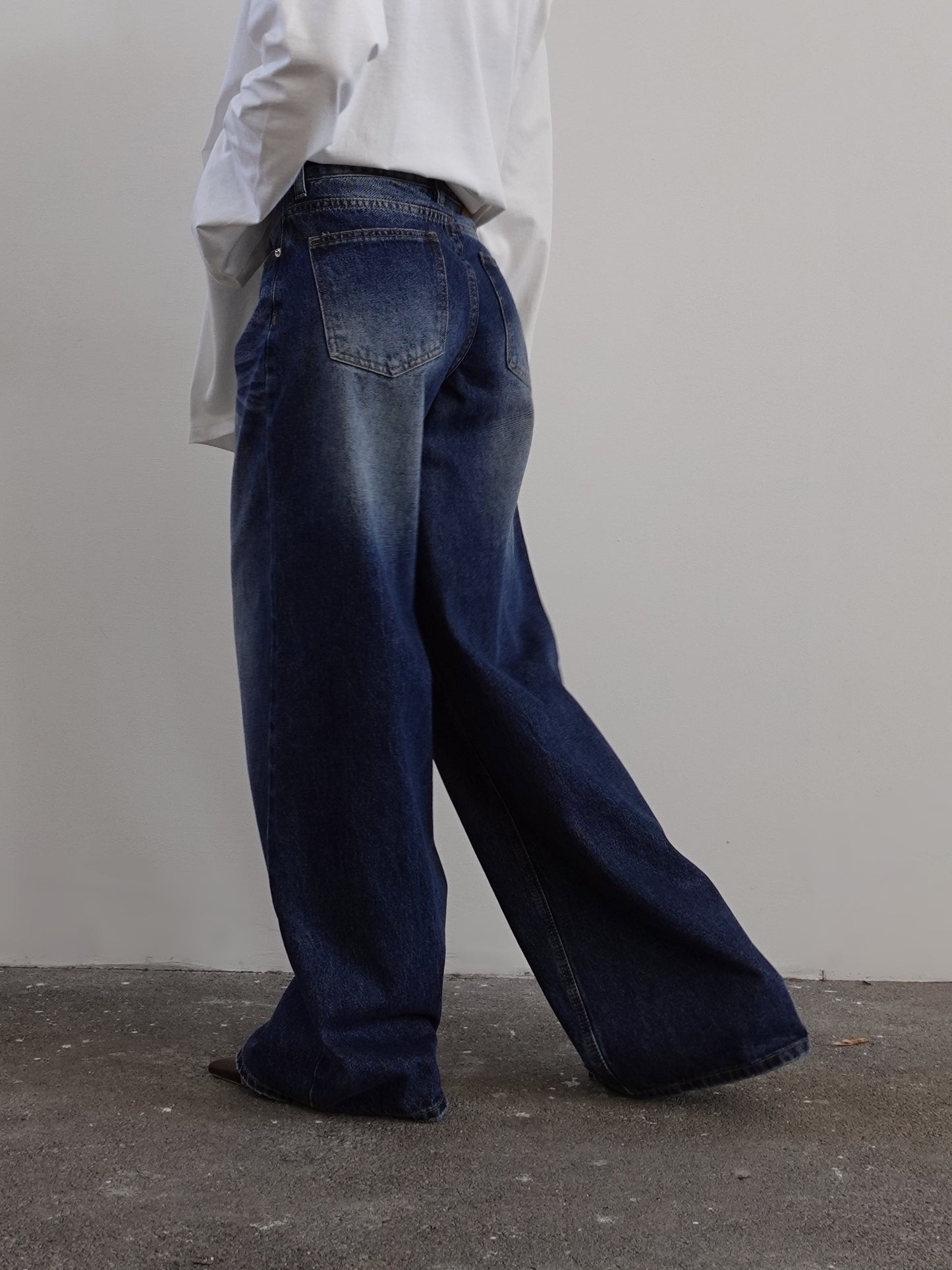 JEANS BAGGY BALLOON CON SFUMATURE - BLU 3495