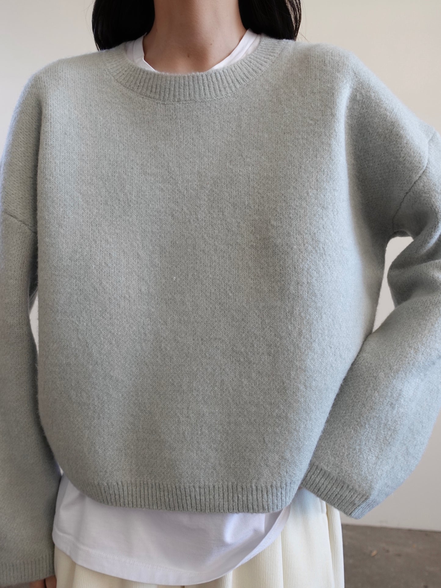 MAGLIONE GIROCOLLO - VERDE ACQUA 1307