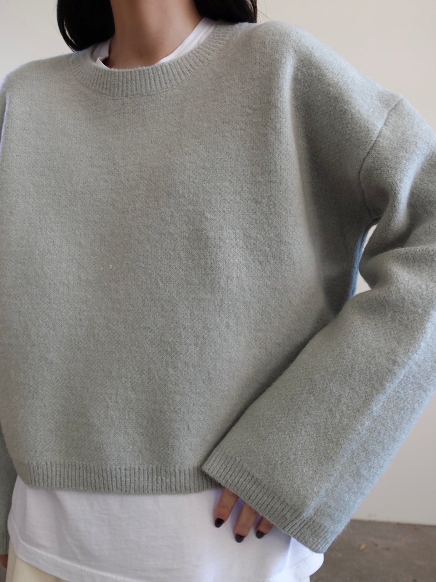 MAGLIONE GIROCOLLO - VERDE ACQUA 1307