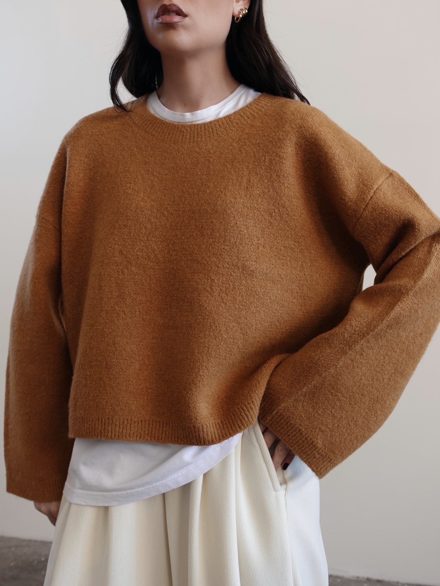 MAGLIONE GIROCOLLO - CARAMELLO 1307