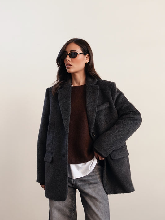 GIACCA/CAPPOTTO IN LANA OVERSIZE - GRIGIO 2321