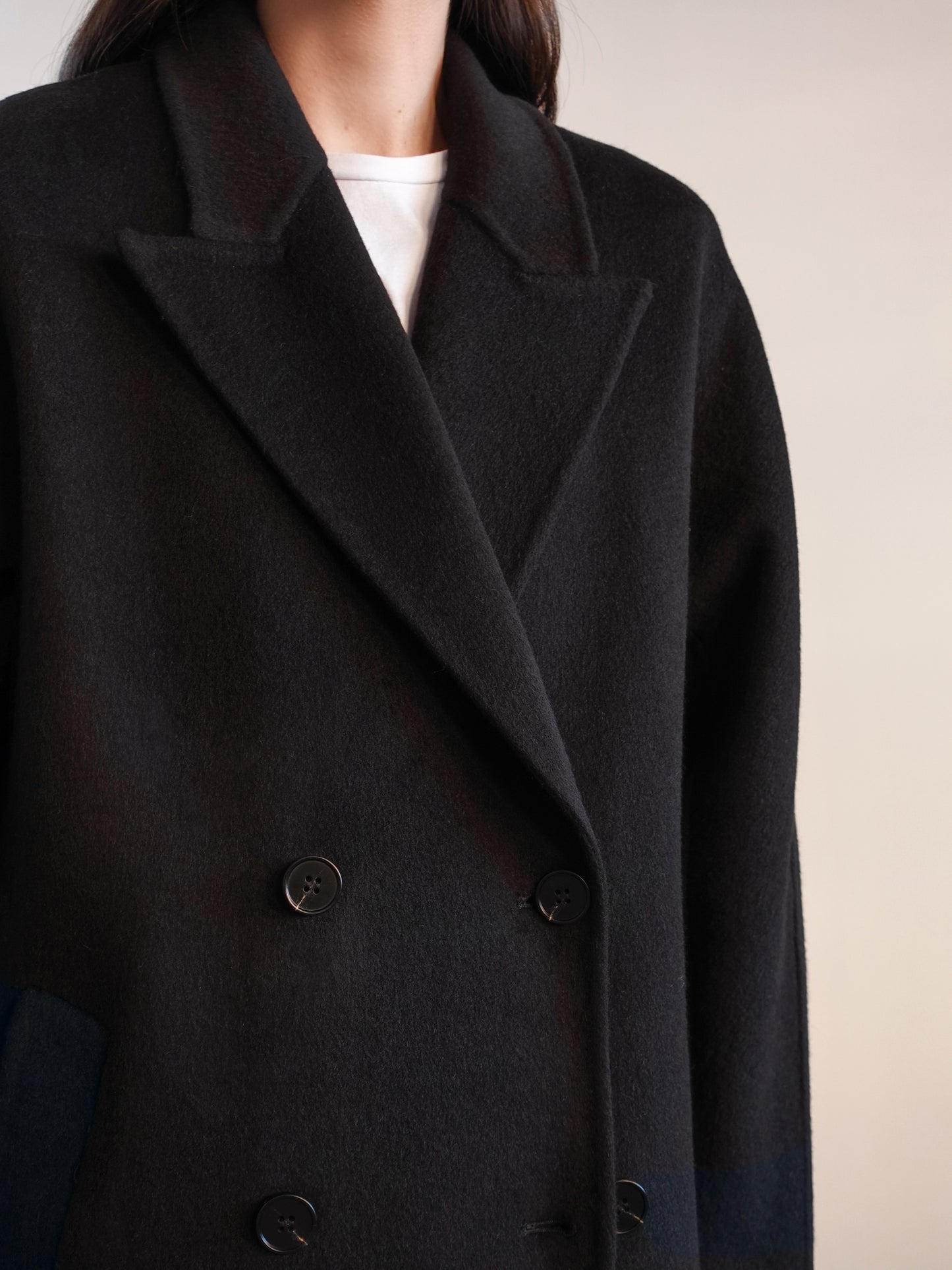 CAPPOTTO OVERSIZE IN LANA - NERO N05