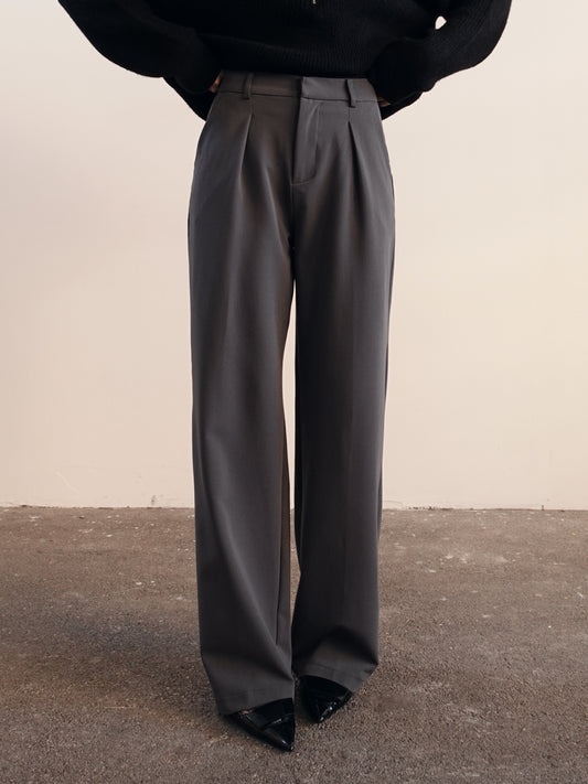 PANTALONI WIDE LEG - GRIGIO 10035