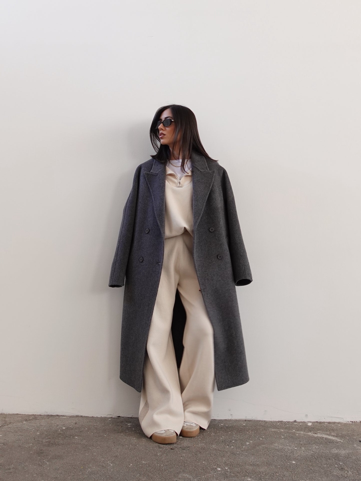 CAPPOTTO OVERSIZE IN LANA - GRIGIO N05