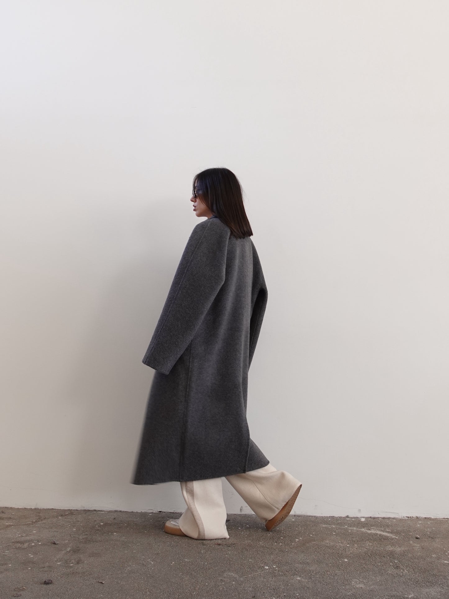 CAPPOTTO OVERSIZE IN LANA - GRIGIO N05