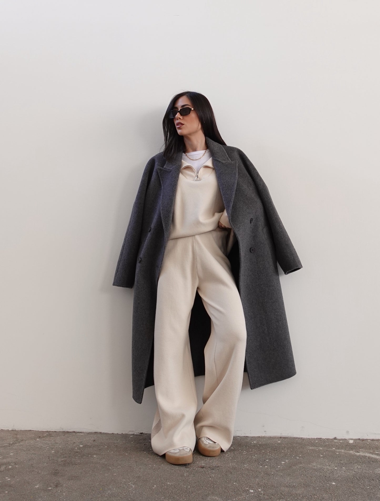 CAPPOTTO OVERSIZE IN LANA - GRIGIO N05