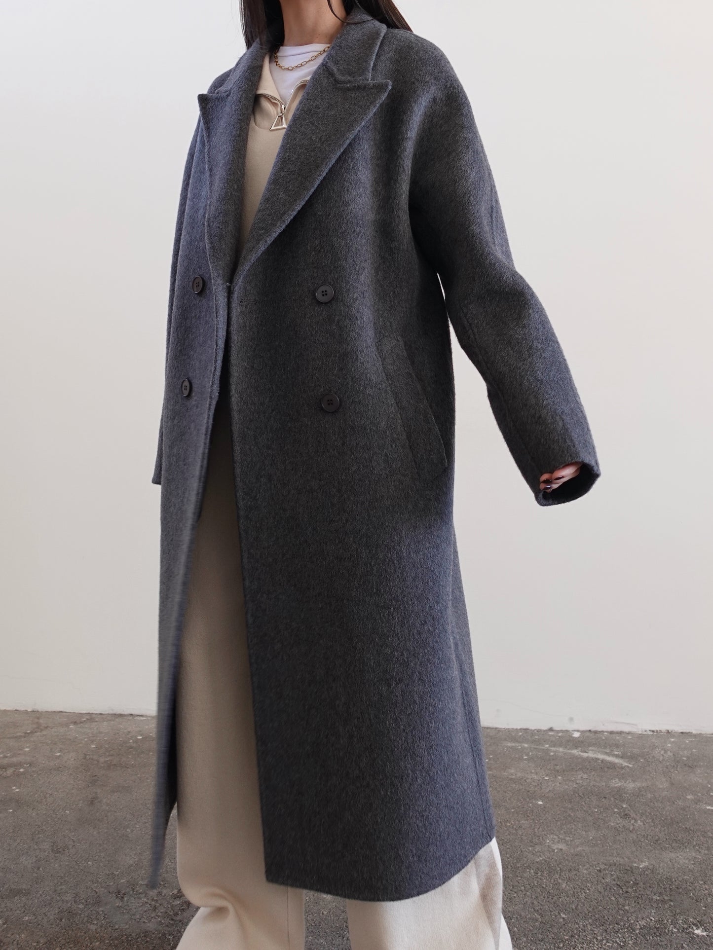 CAPPOTTO OVERSIZE IN LANA - GRIGIO N05