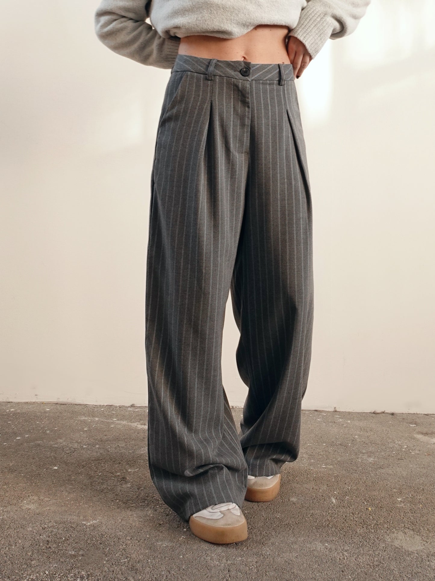 PANTALONI GESSATI BILBAO - GRIGIO 6320