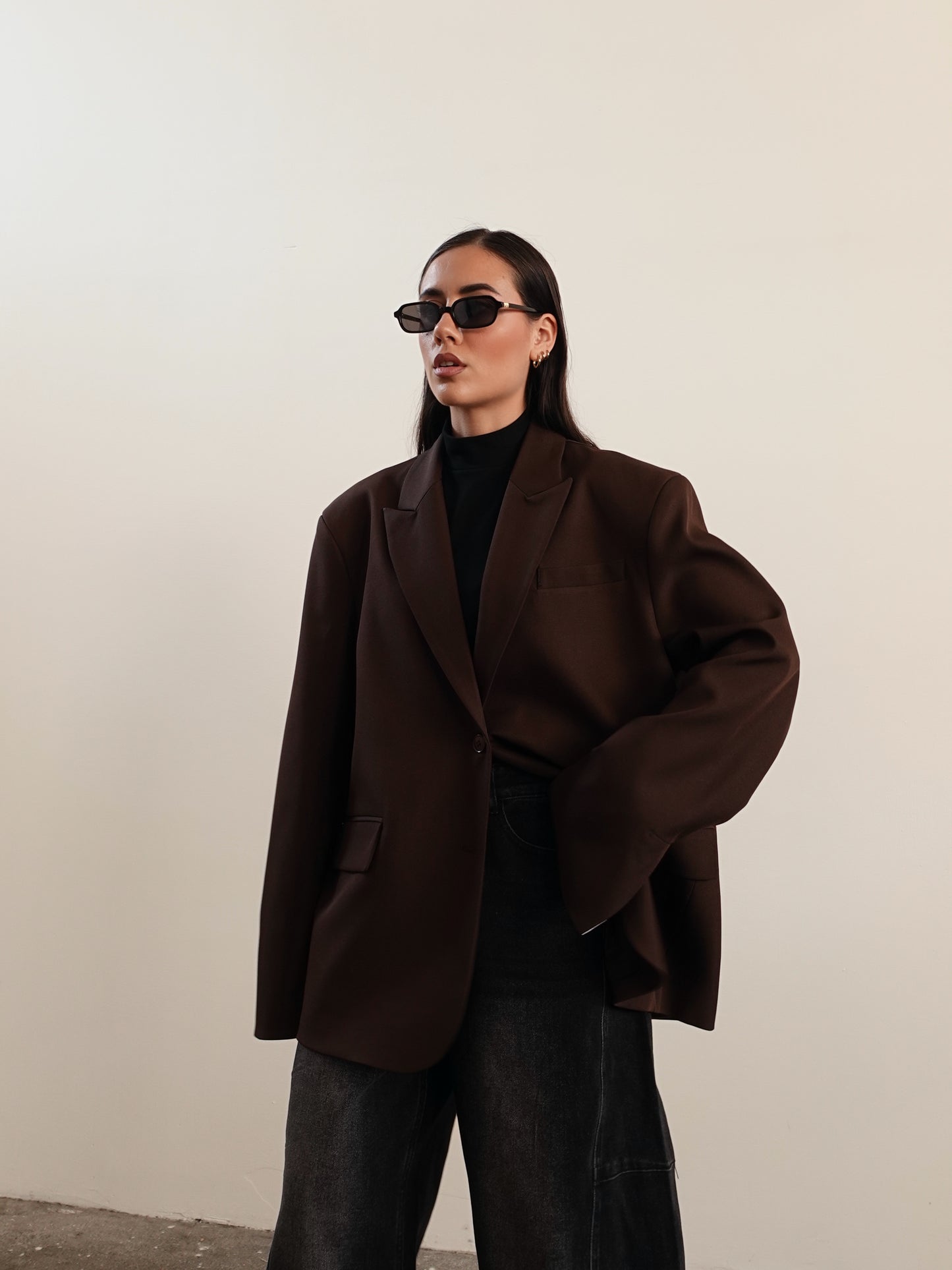 BLAZER OVERSIZE TIMES SQUARE - MARRONE 3151