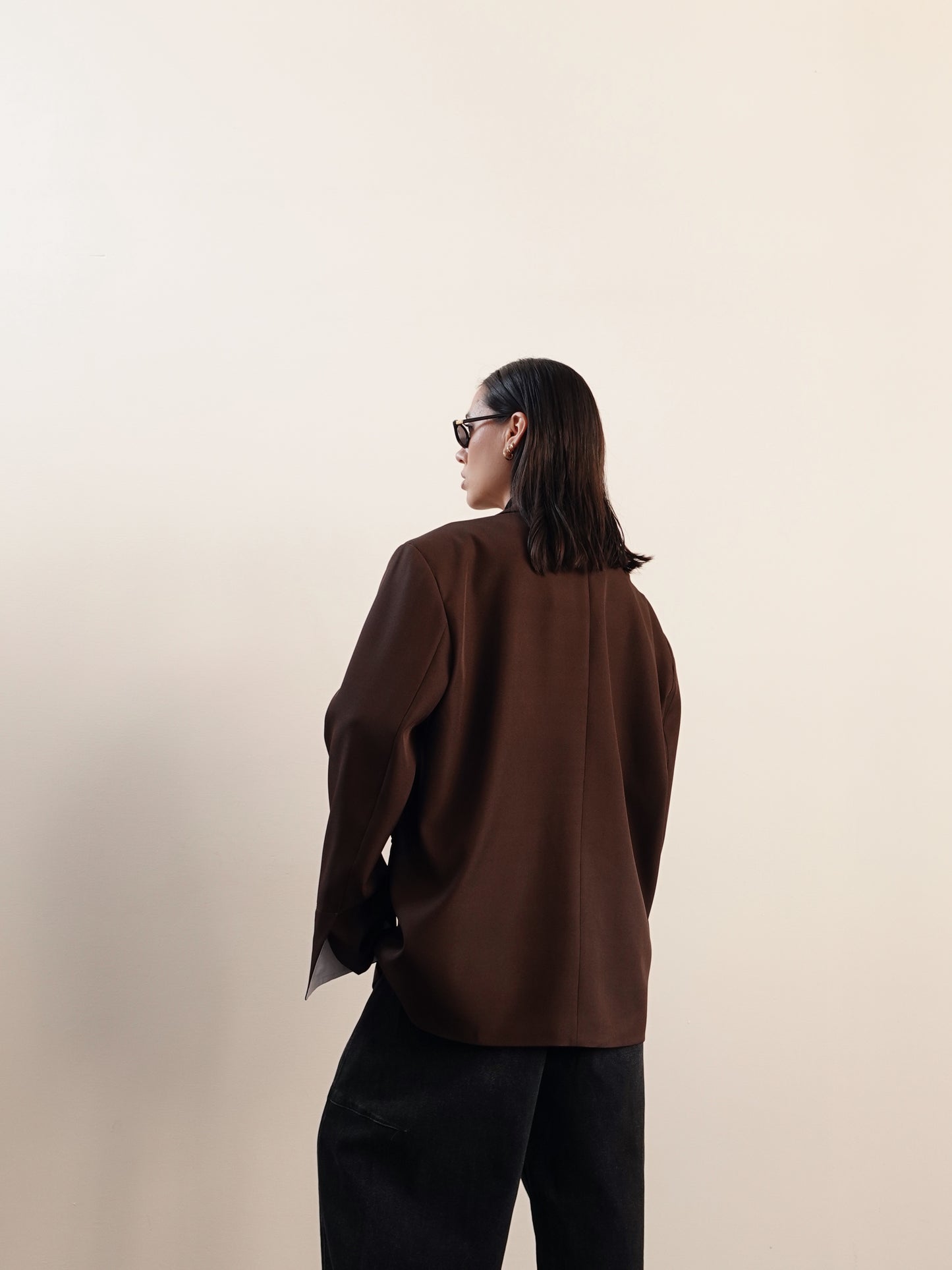 BLAZER OVERSIZE TIMES SQUARE - MARRONE 3151