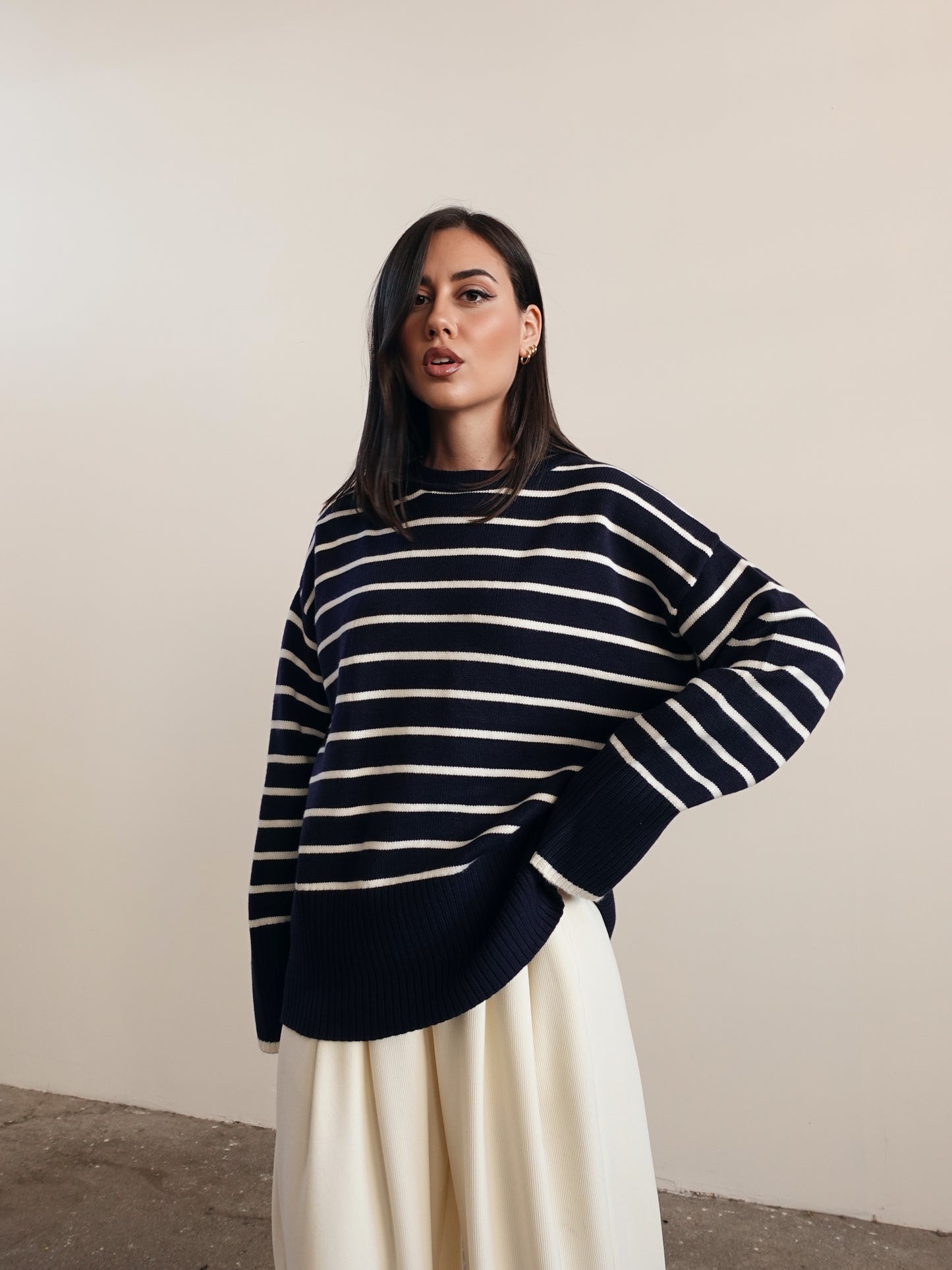 MAGLIONCINO STRIPES - BLU 87675