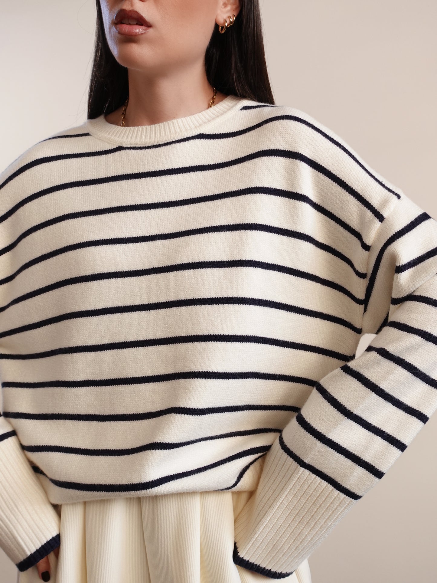 MAGLIONCINO STRIPES - PANNA 87675