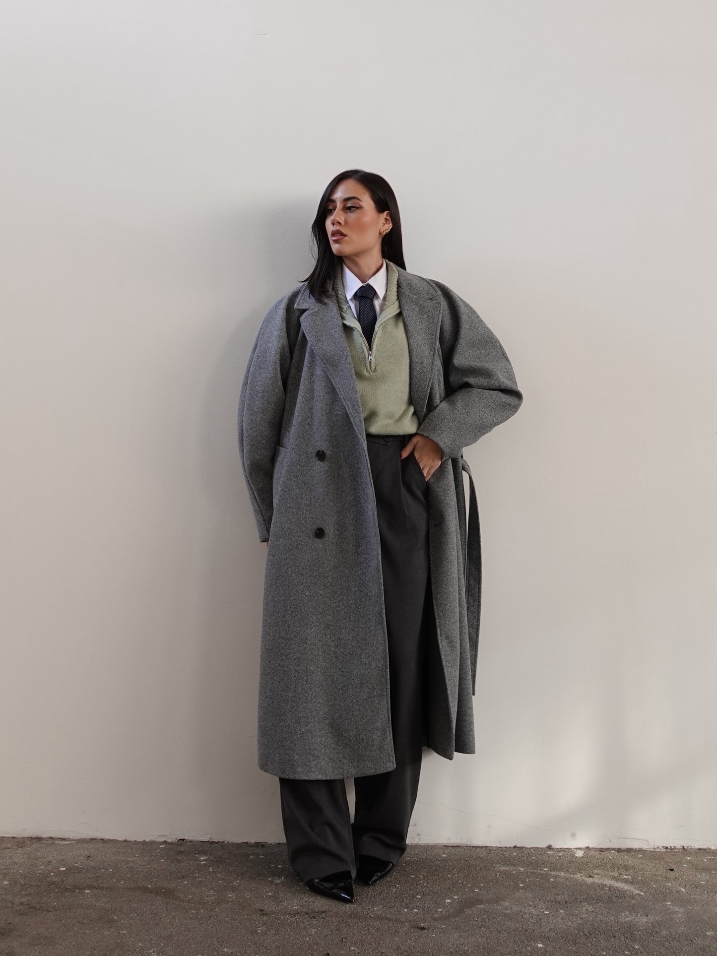 CAPPOTTO LUNGO OVERSIZE BALLOON FIT - GRIGIO CAP2