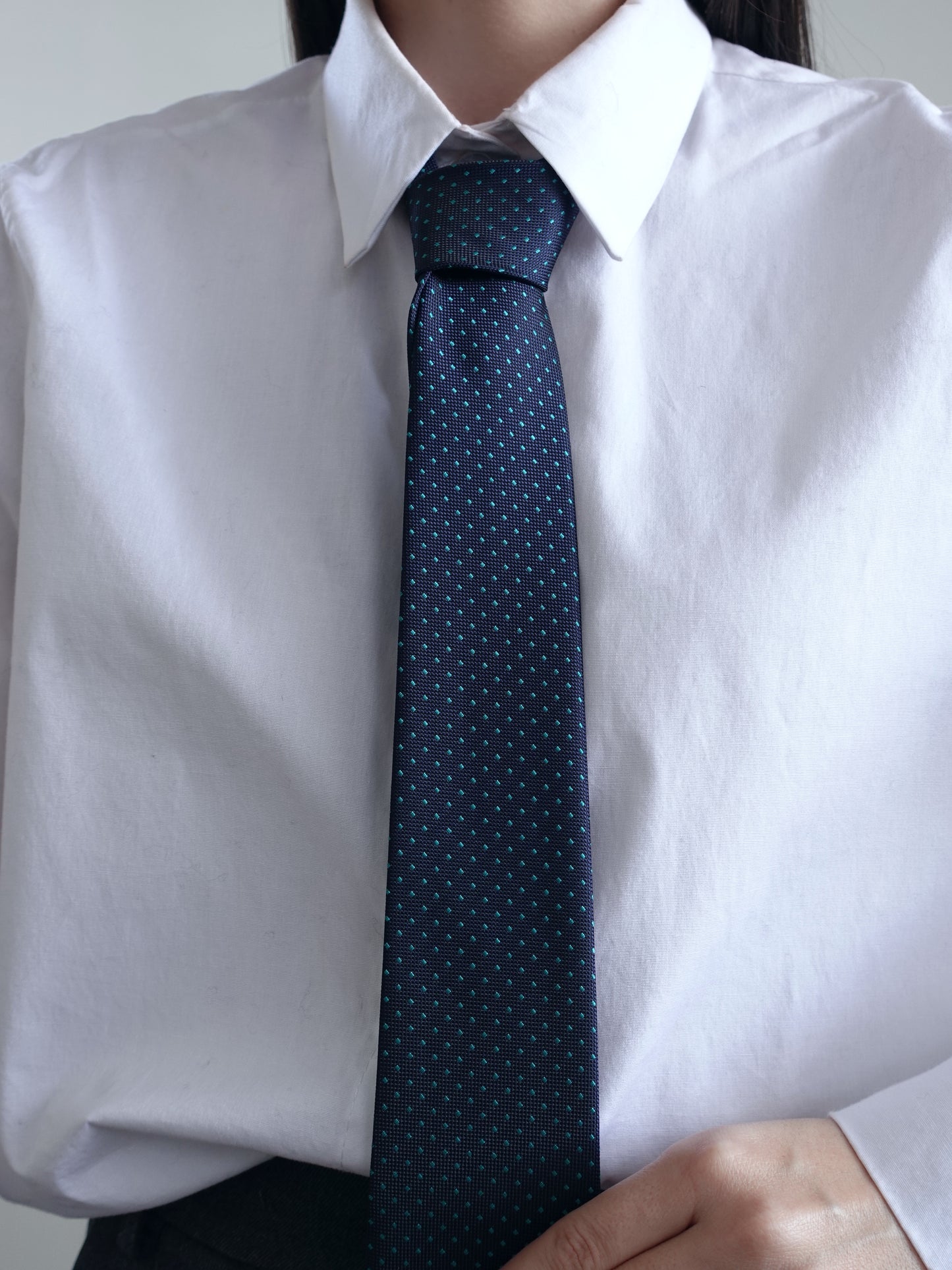 CRAVATTA MAN MICROPOIS - BLU/VERDE