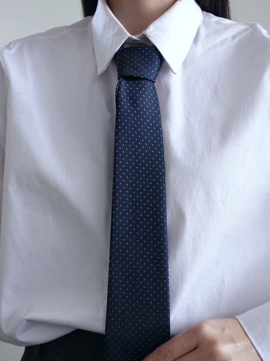 CRAVATTA MAN MICROPOIS - BLU/VERDE