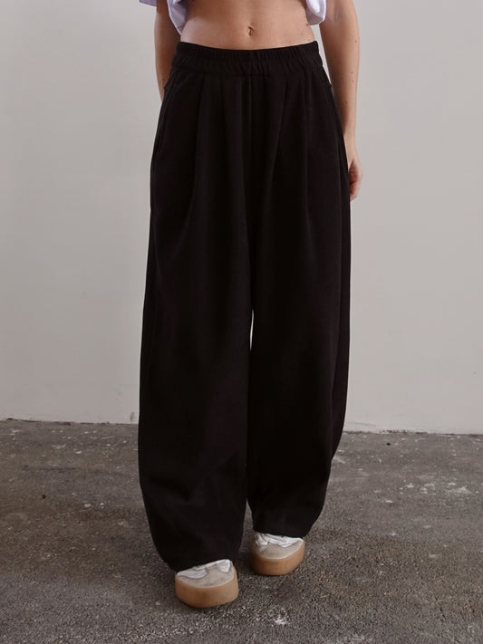 PANTALONI BALLOON A COSTE - NERO 5611