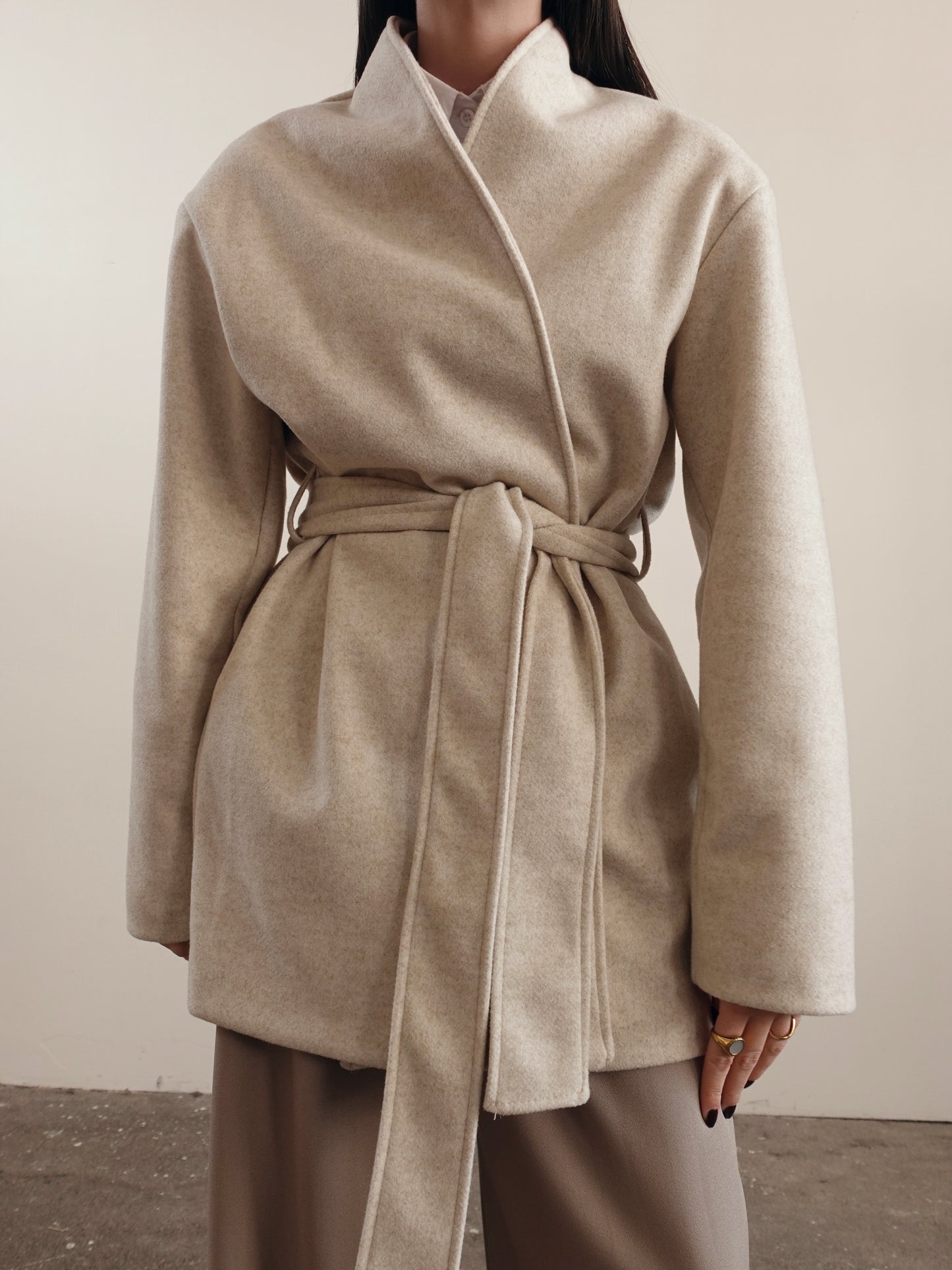 CAPPOTTO PARIS CON CINTURA - BEIGE 6758