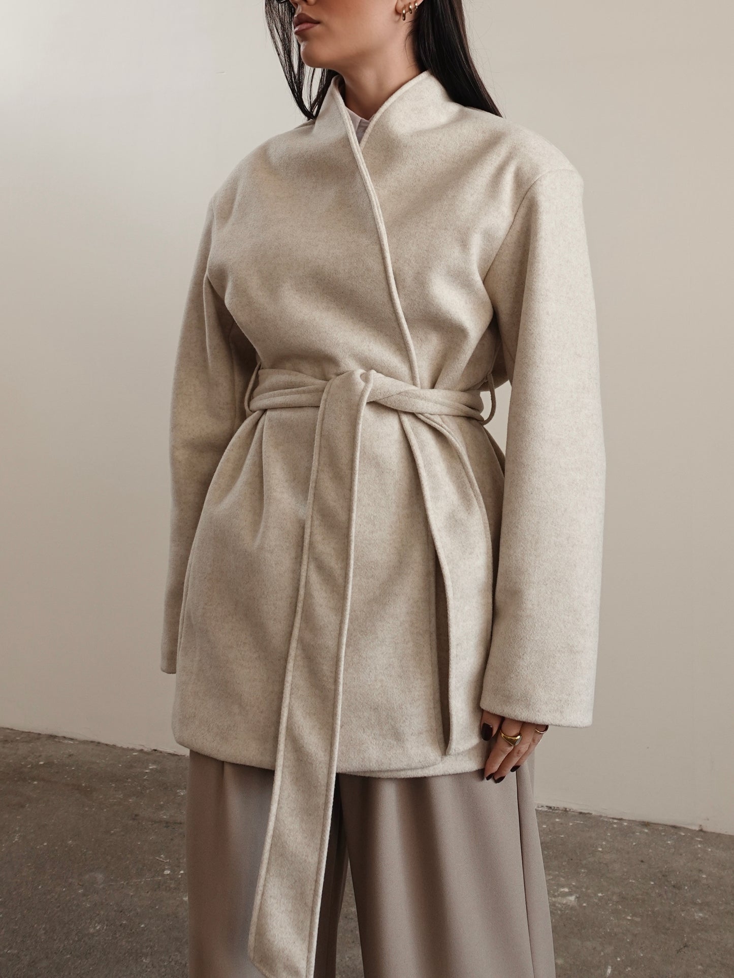 CAPPOTTO PARIS CON CINTURA - BEIGE 6758