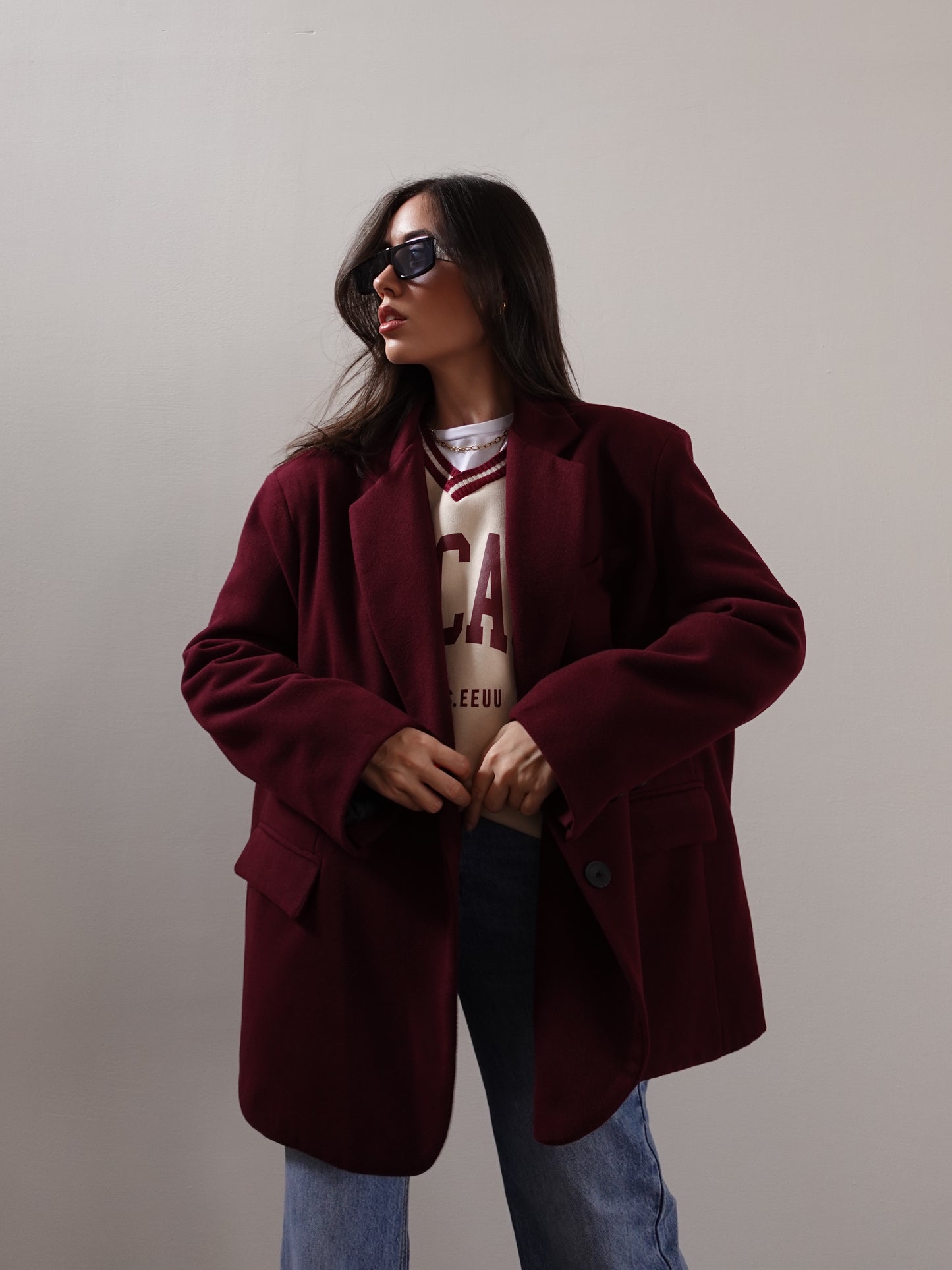 CAPPOTTO OVERSIZE - BURGUNDY VTGC-22