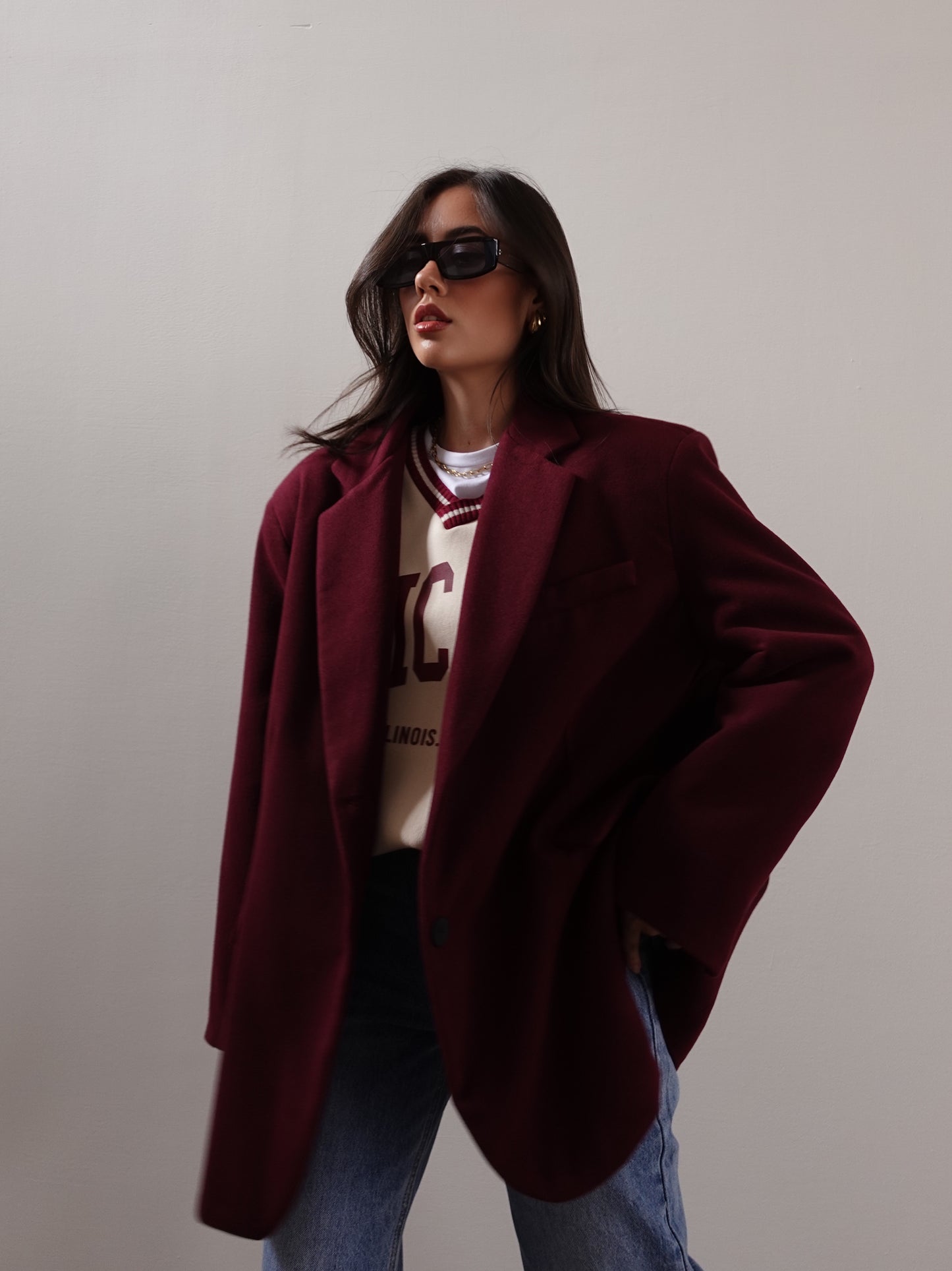 CAPPOTTO OVERSIZE - BURGUNDY VTGC-22