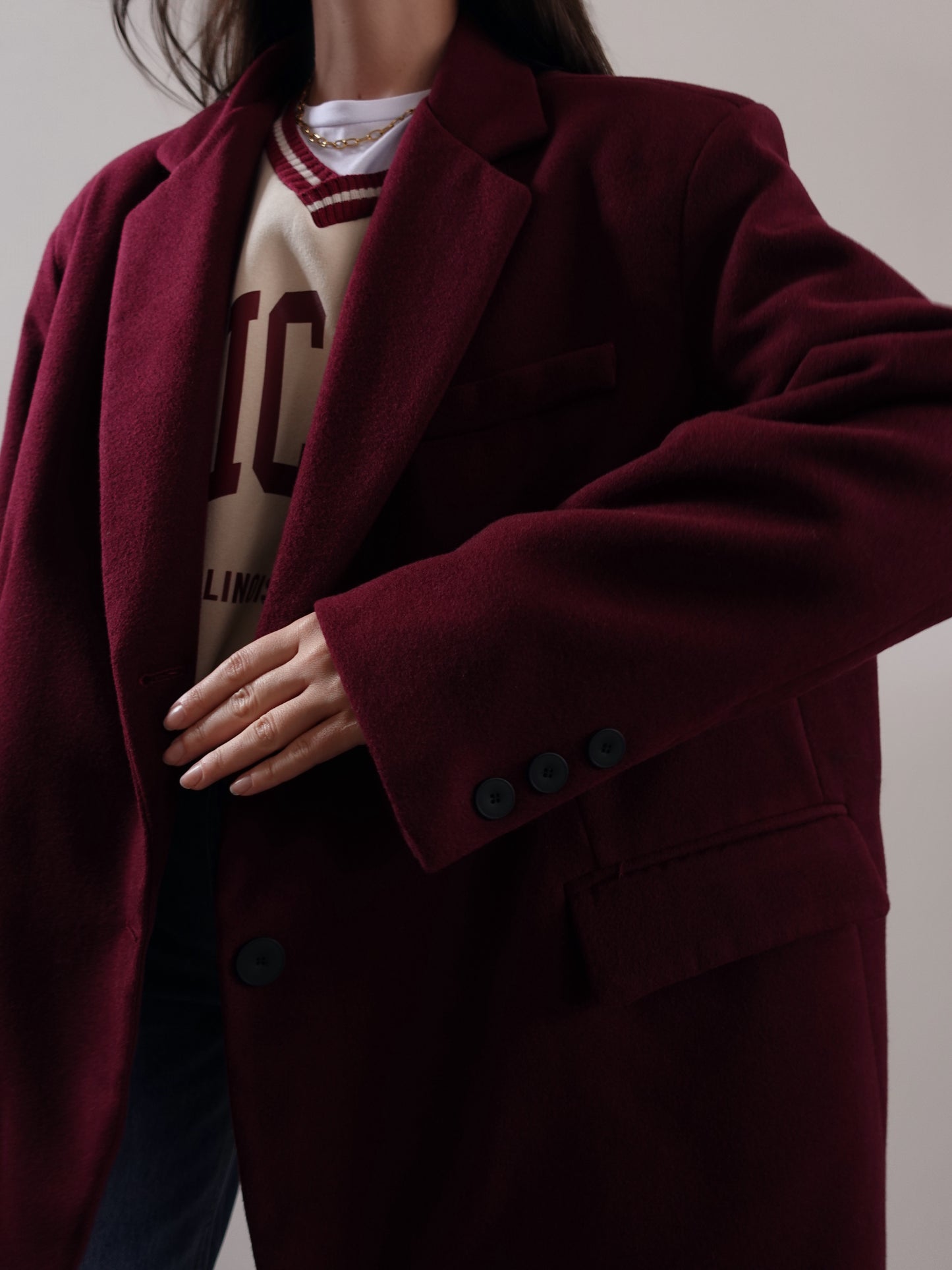 CAPPOTTO OVERSIZE - BURGUNDY VTGC-22