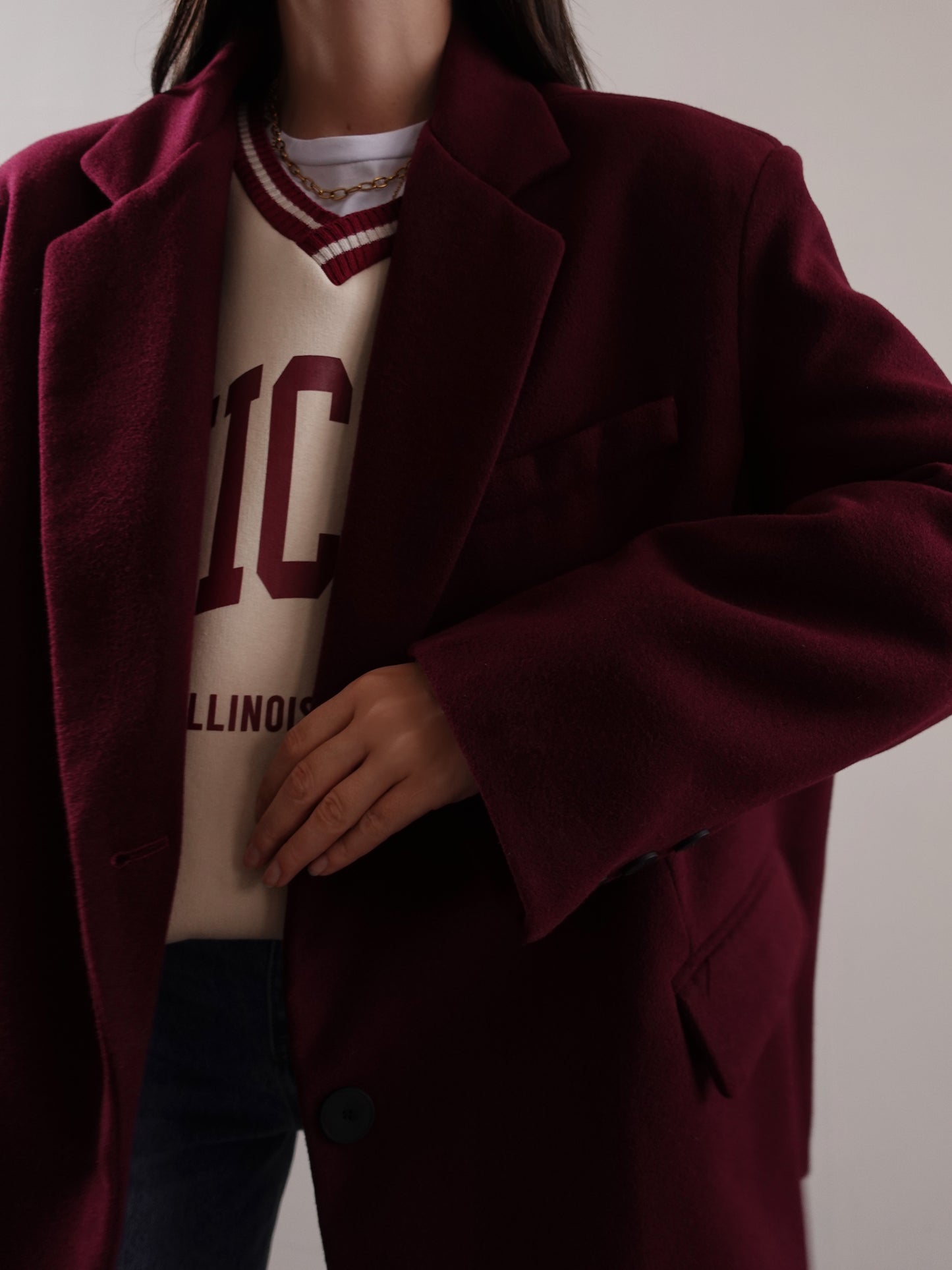 CAPPOTTO OVERSIZE - BURGUNDY VTGC-22