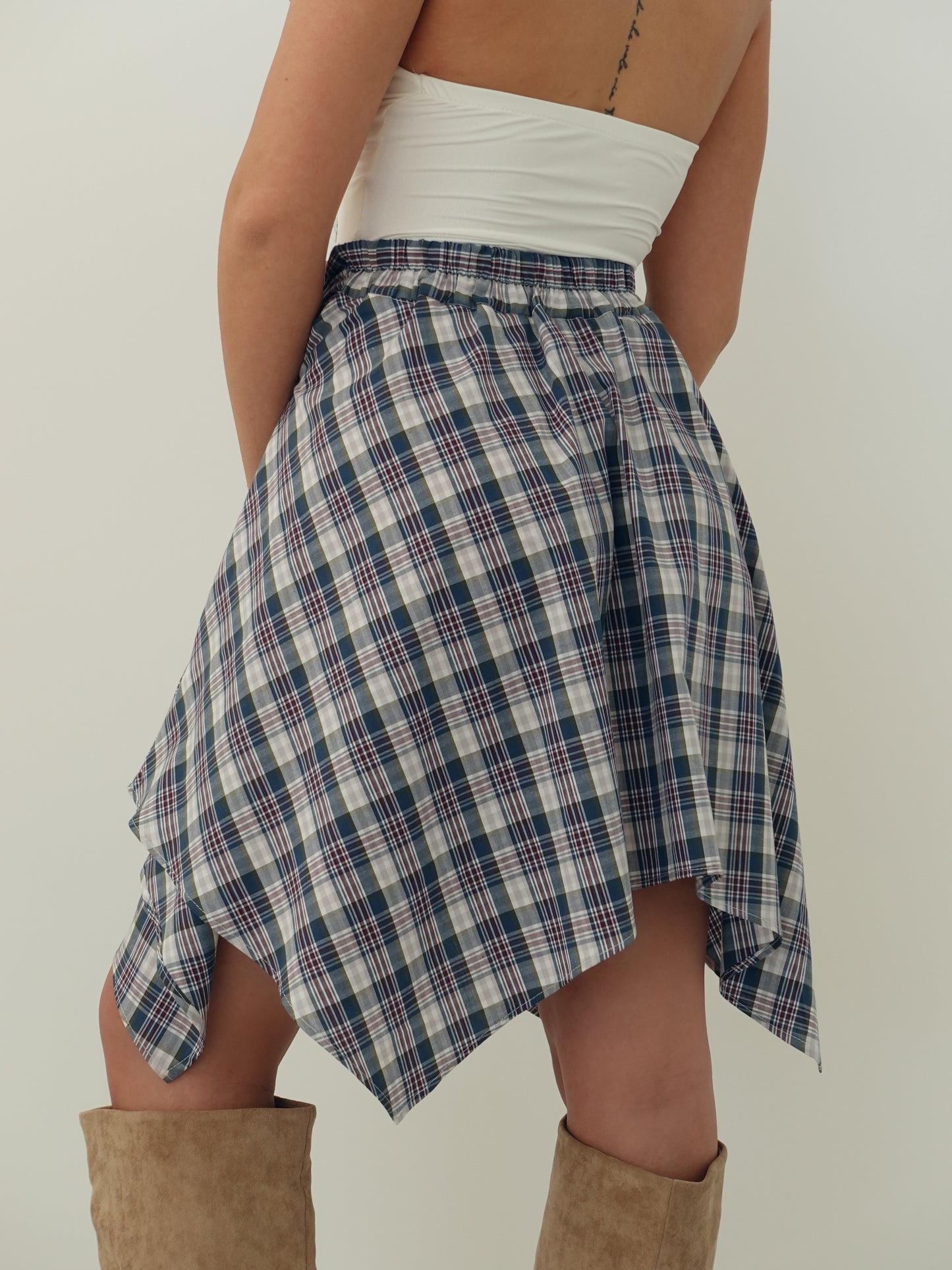 GONNA CAMICIA IN COTONE H143 - VERDE
