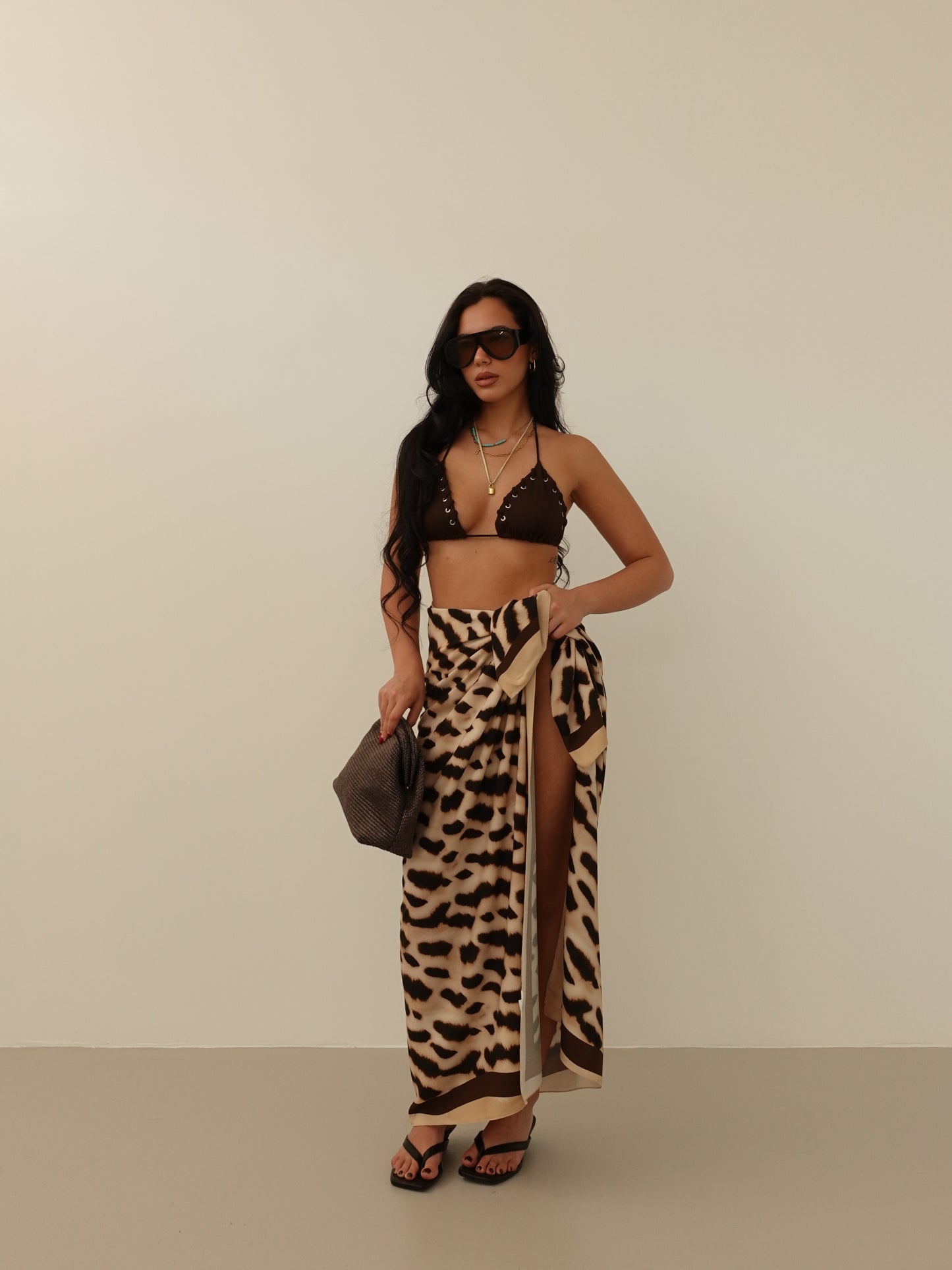 PAREO ANIMALIER - BEIGE CP008