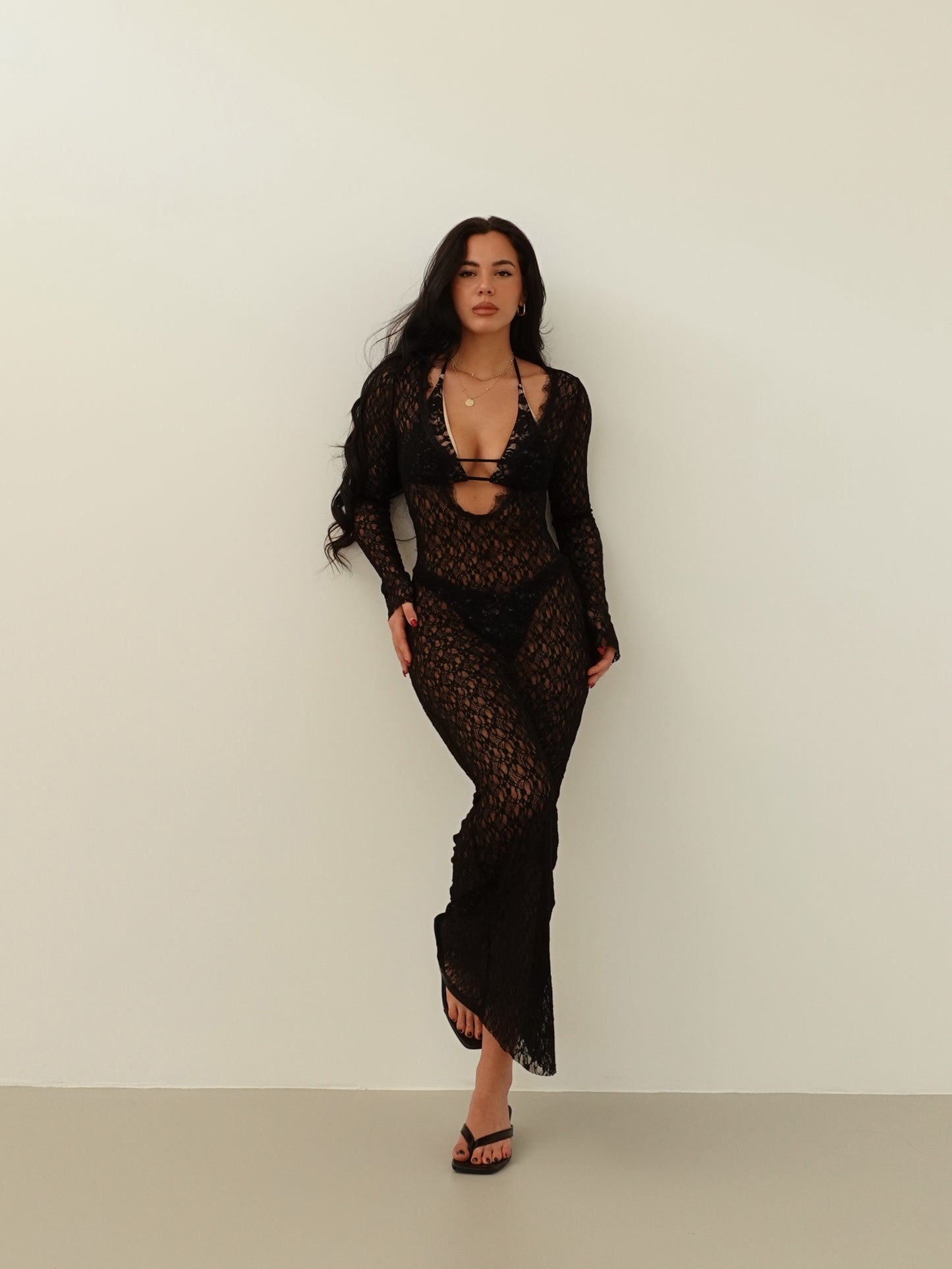 COPRICOSTUME IN PIZZO - NERO 19991