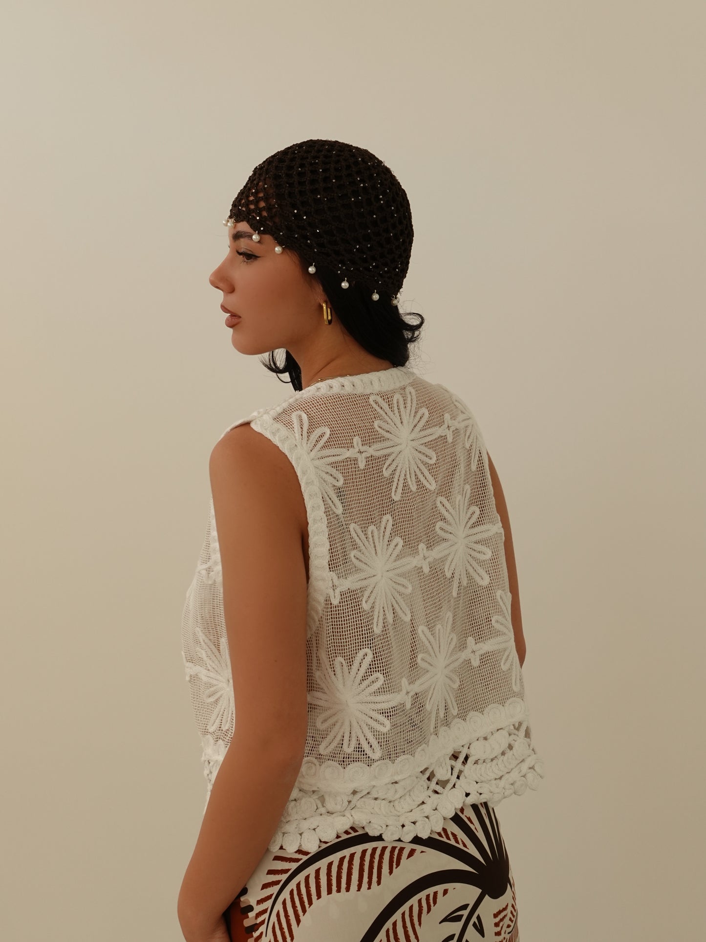 GILET CROCHET - BIANCO 38060