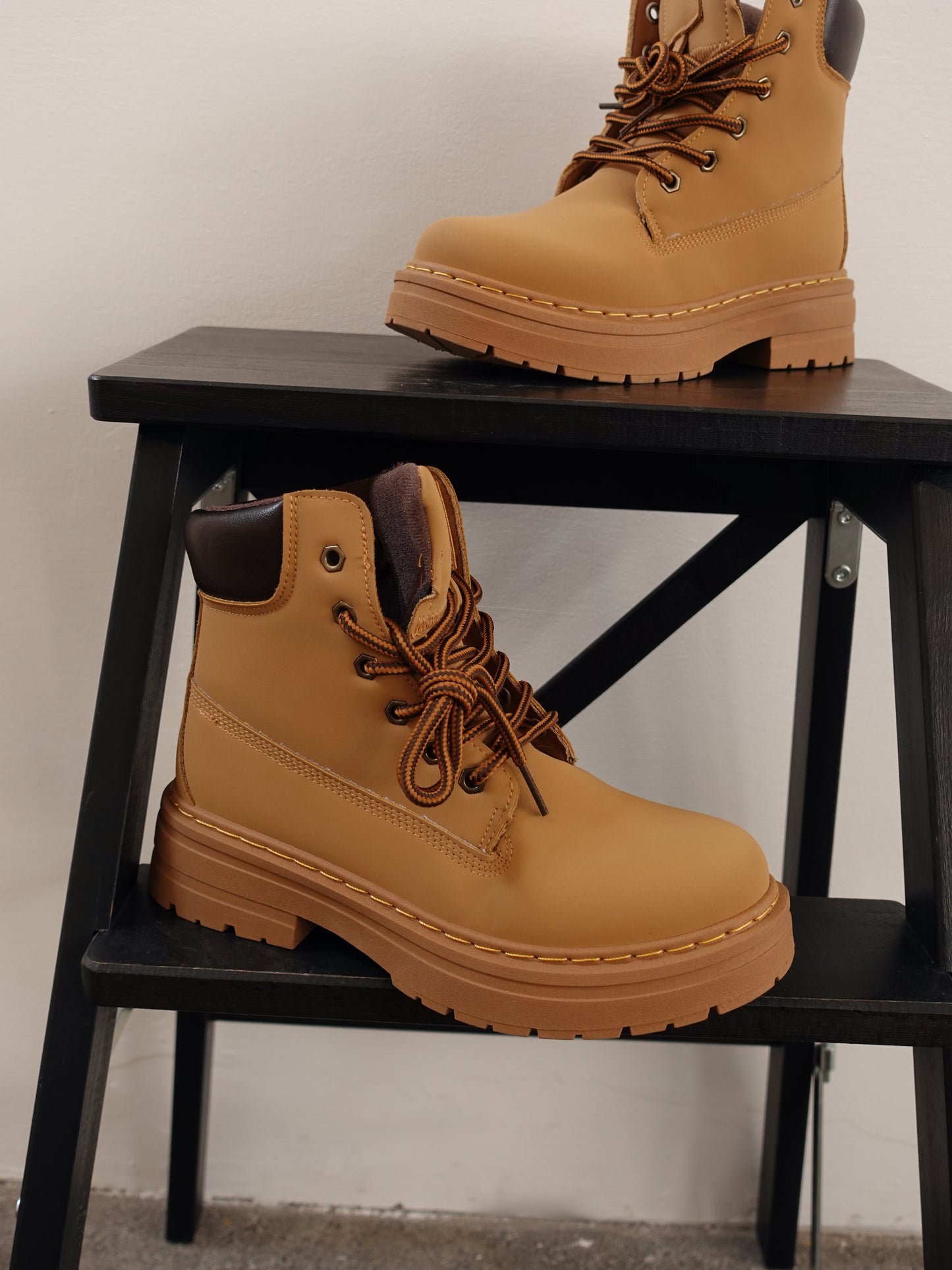 STIVALETTO WOOD - CAMEL AD127