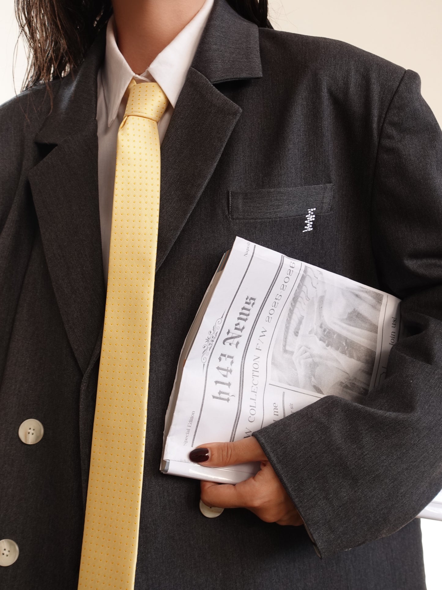 CRAVATTA MAN A POIS - GIALLO