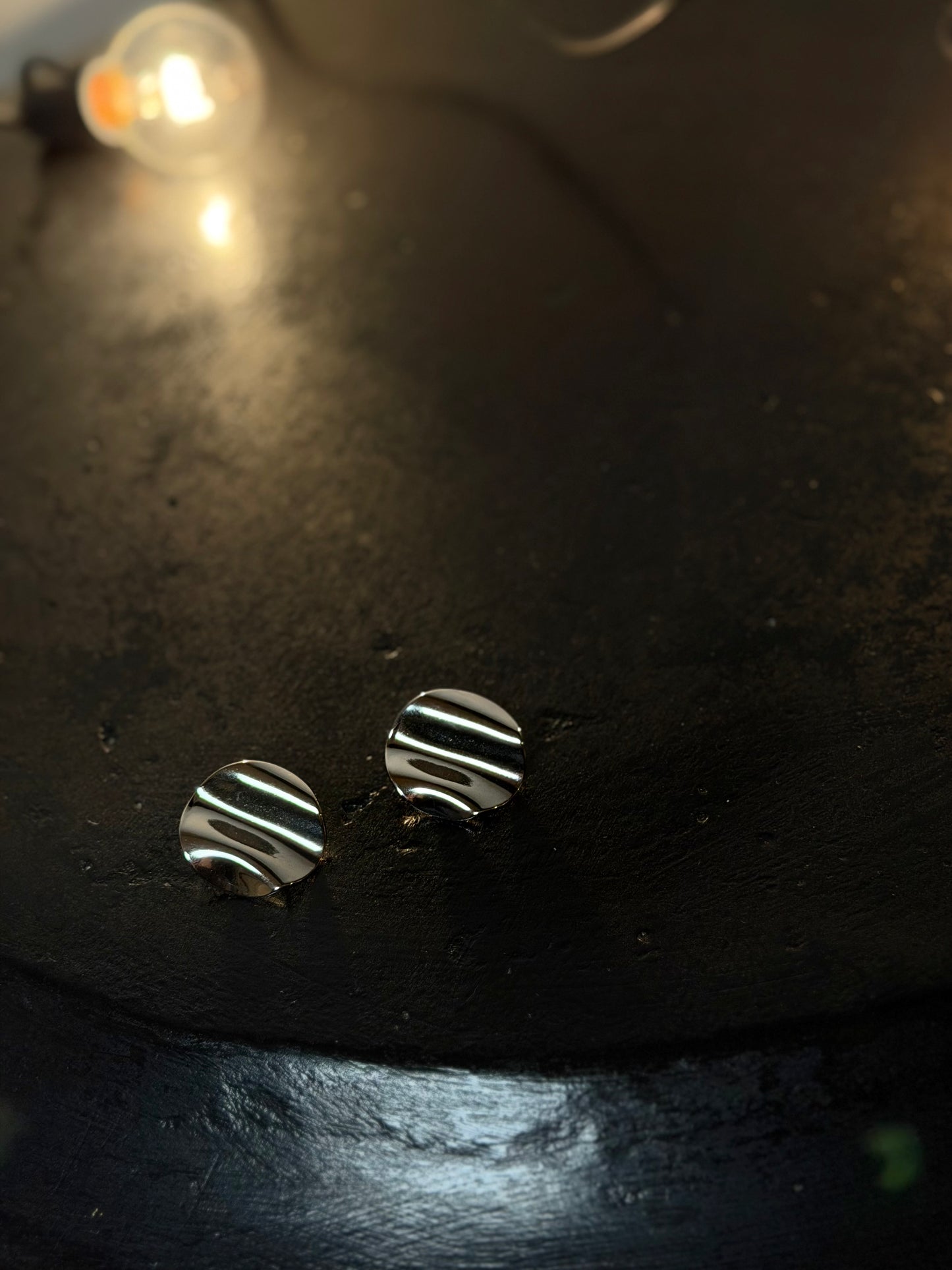 ORECCHINI BUTTON - ARGENTO