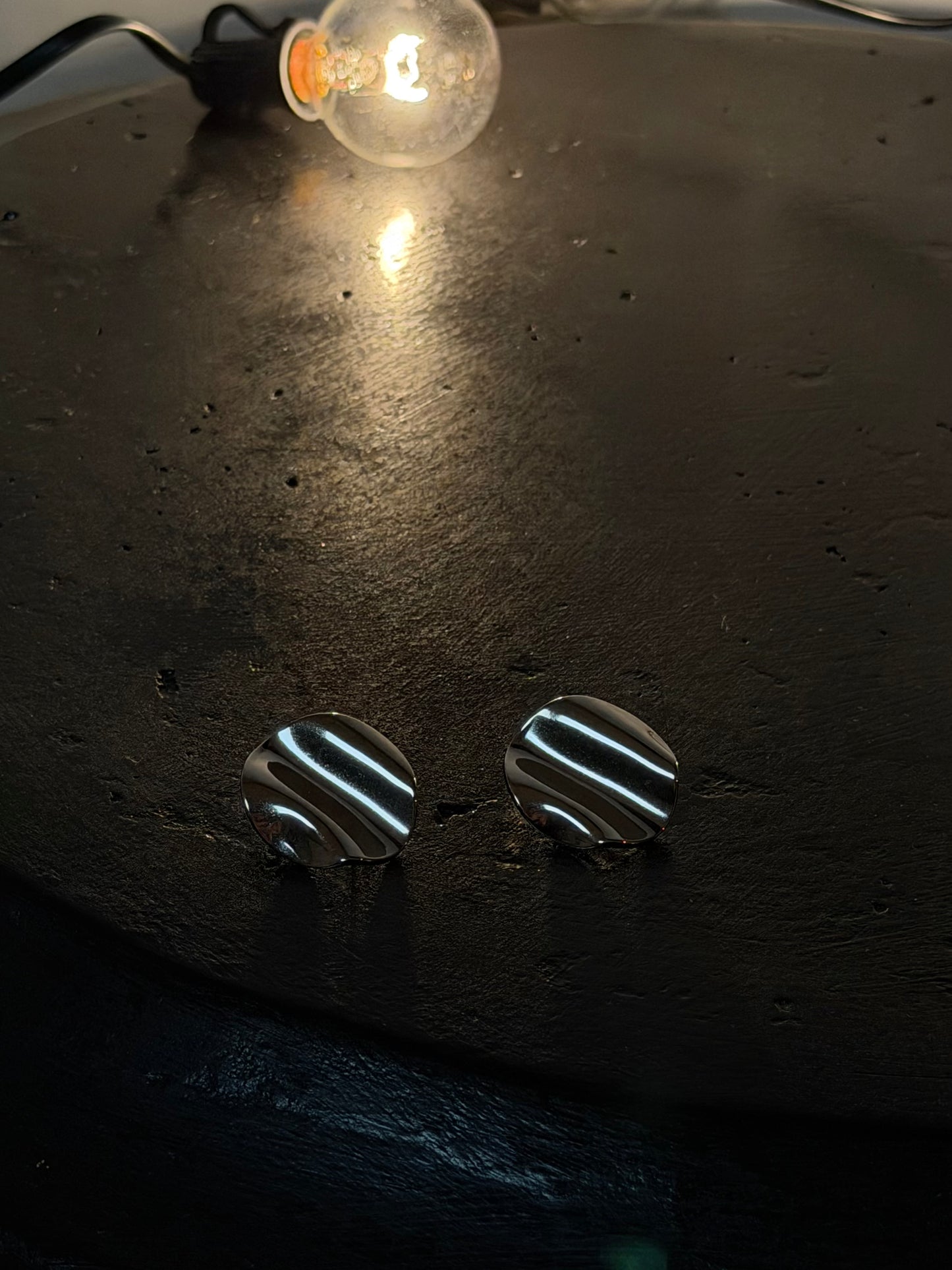 ORECCHINI BUTTON - ARGENTO