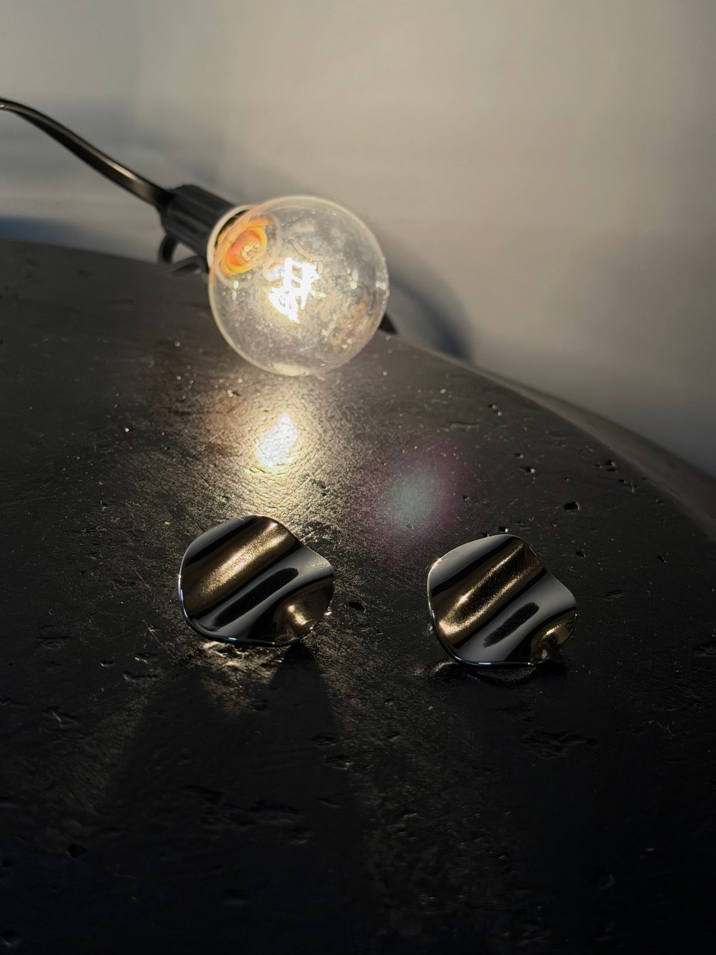 ORECCHINI BUTTON - ARGENTO