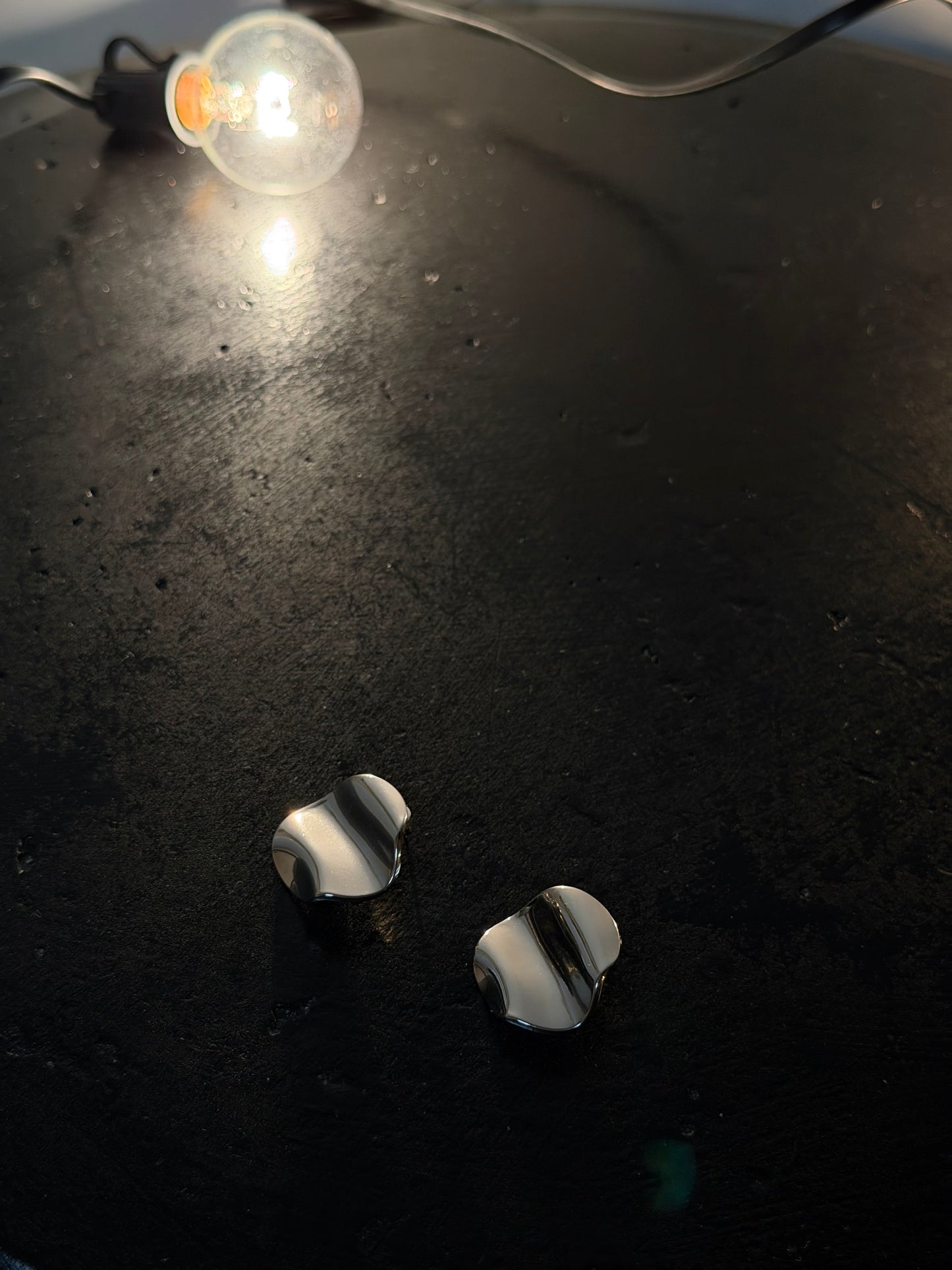 ORECCHINI BUTTON - ARGENTO