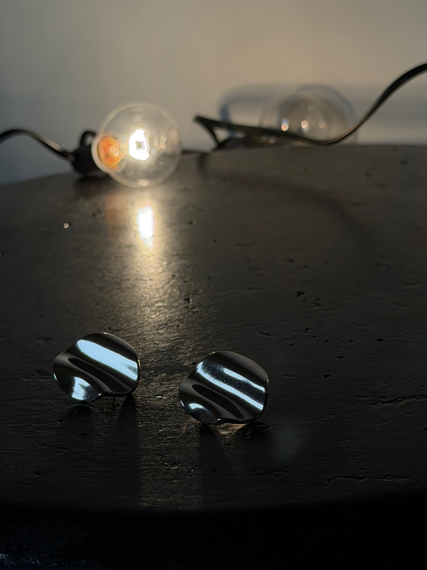 ORECCHINI BUTTON - ARGENTO