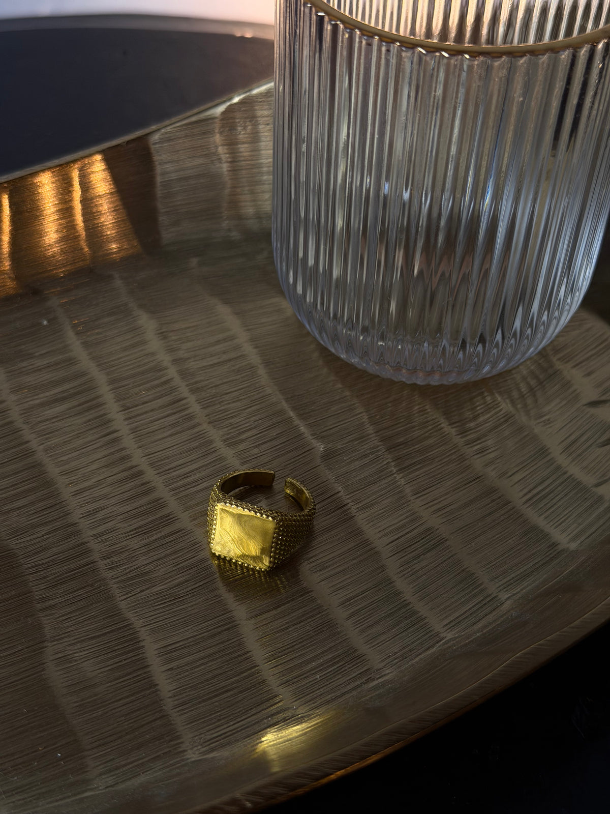 ANELLO SQUARE CHEVALIER - ORO