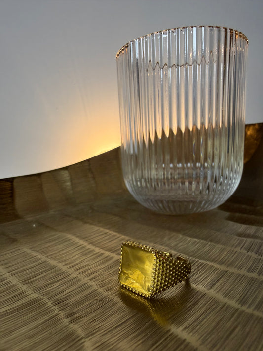 ANELLO SQUARE CHEVALIER - ORO