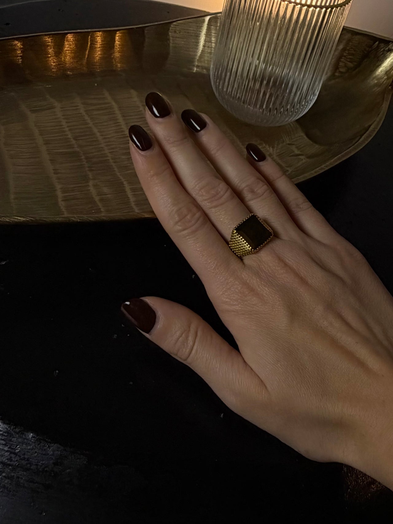 ANELLO SQUARE CHEVALIER - ORO