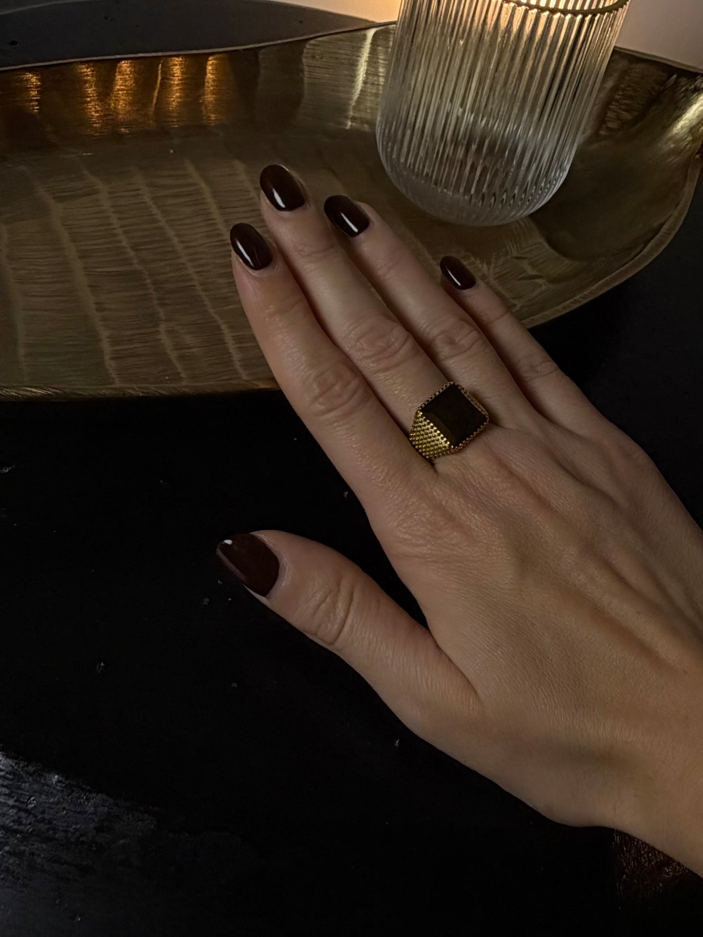 ANELLO SQUARE CHEVALIER - ORO