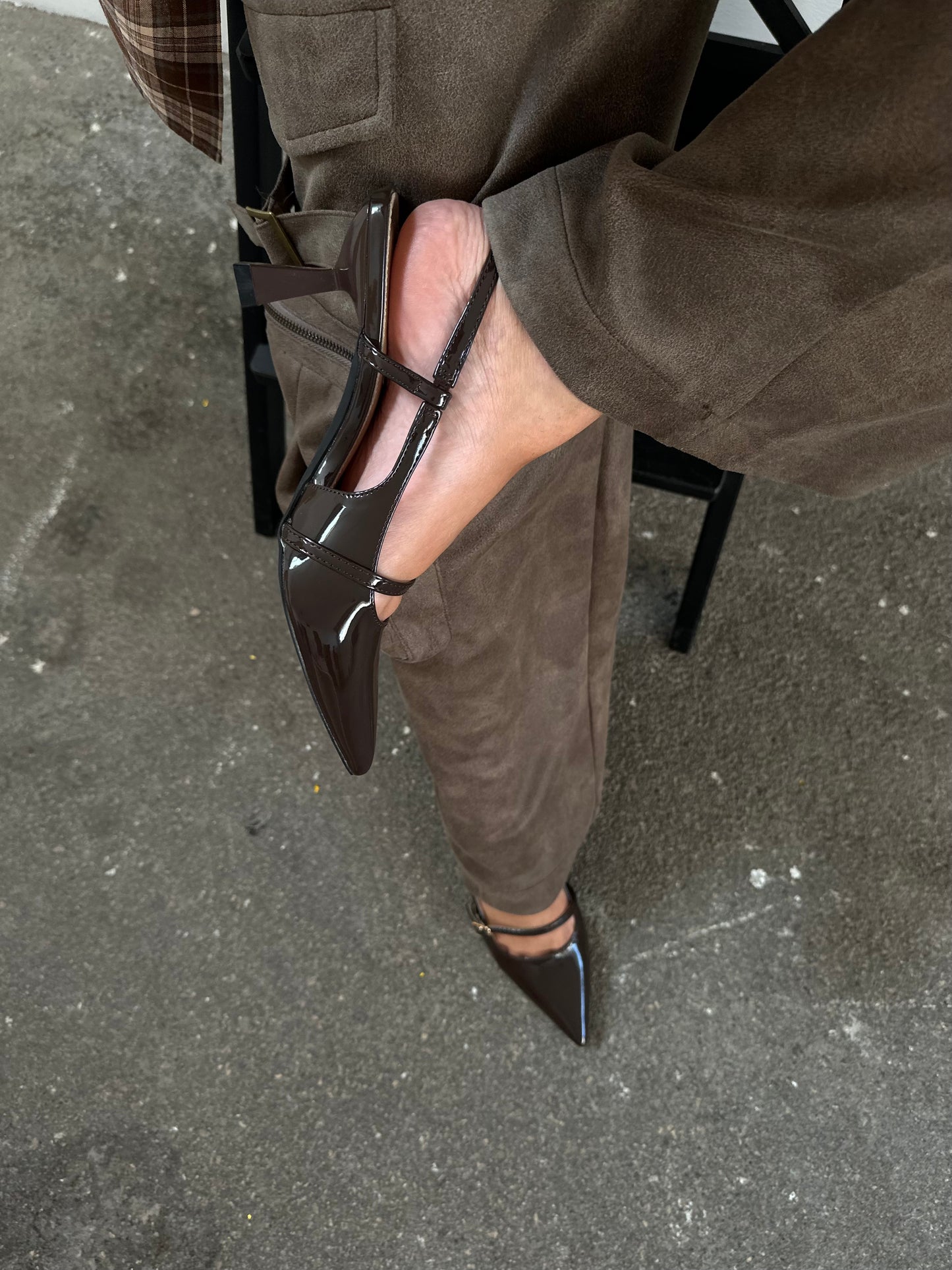 SLINGBACK CON CINTRINO - MARRONE 95-115