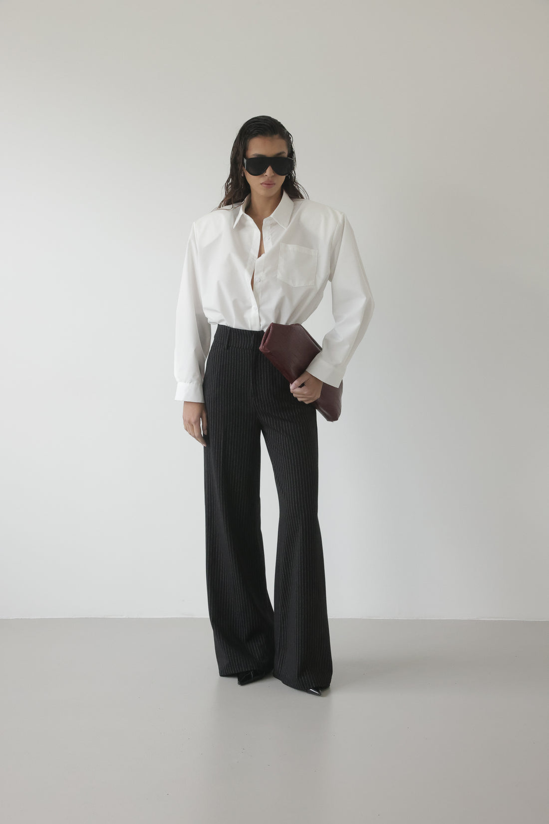 CAMICIA IN COTONE CON SPALLINE - BIANCO 19580