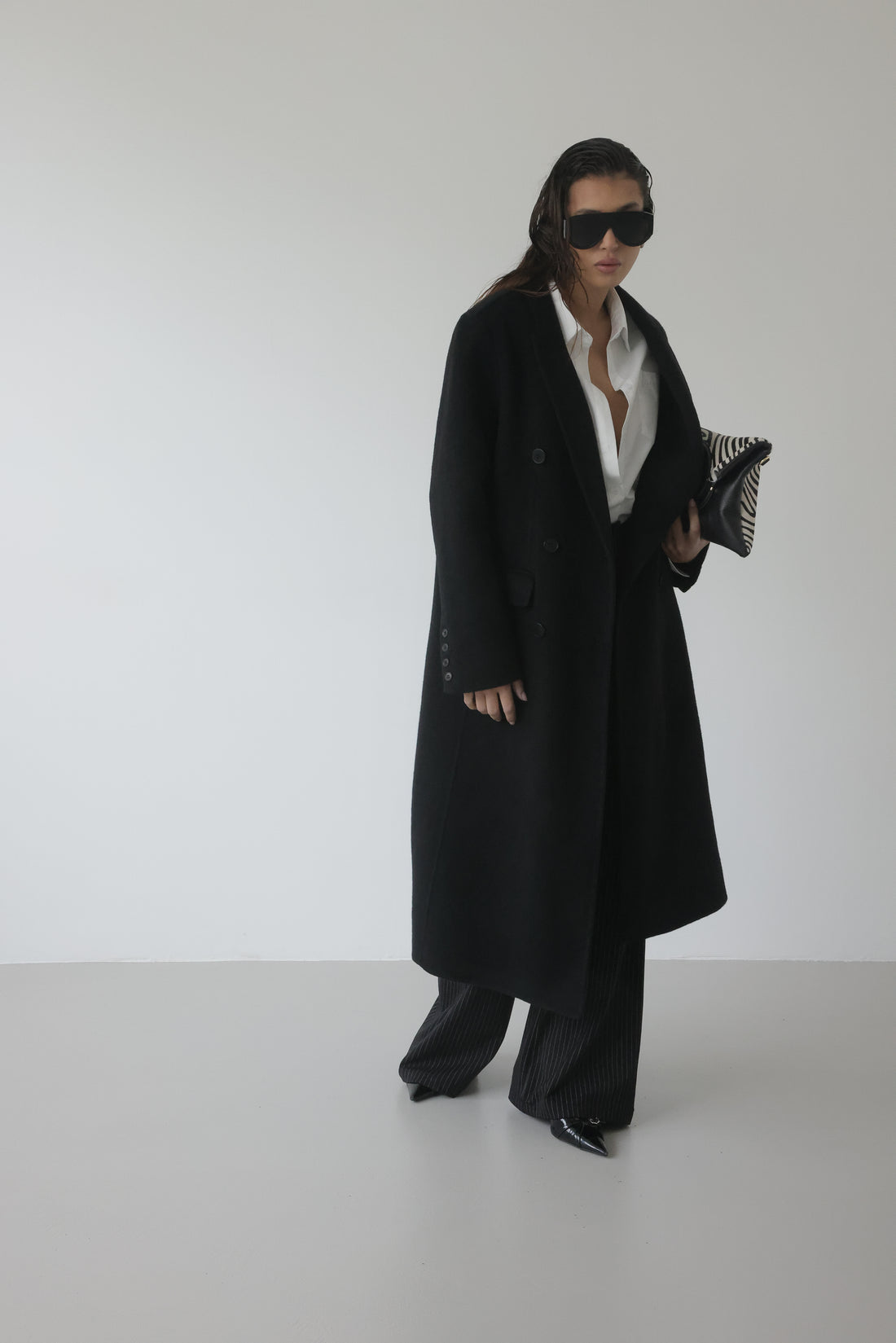 CAPPOTTO DOPPIOPETTO IN LANA - NERO HAR035