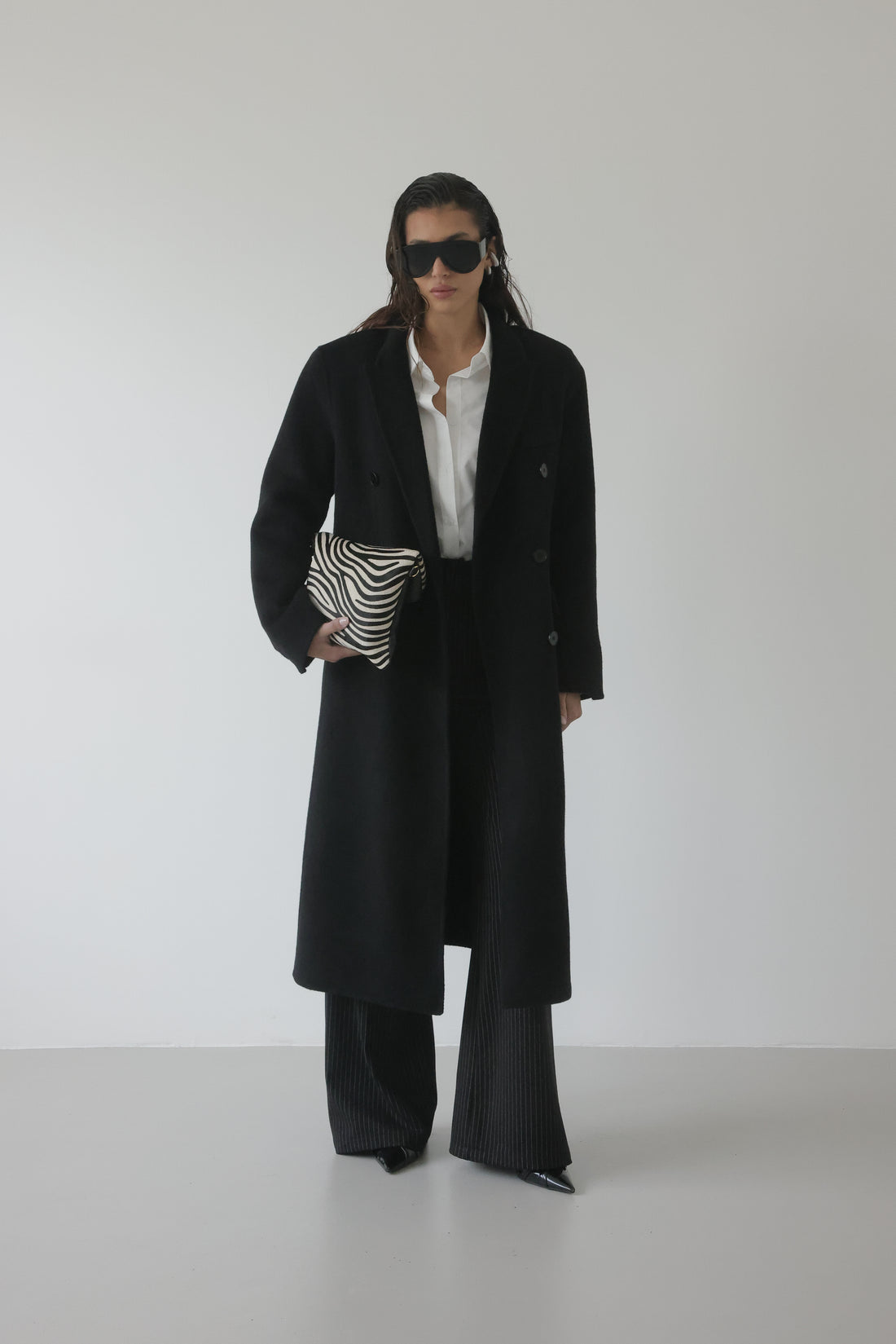CAPPOTTO DOPPIOPETTO IN LANA - NERO HAR035