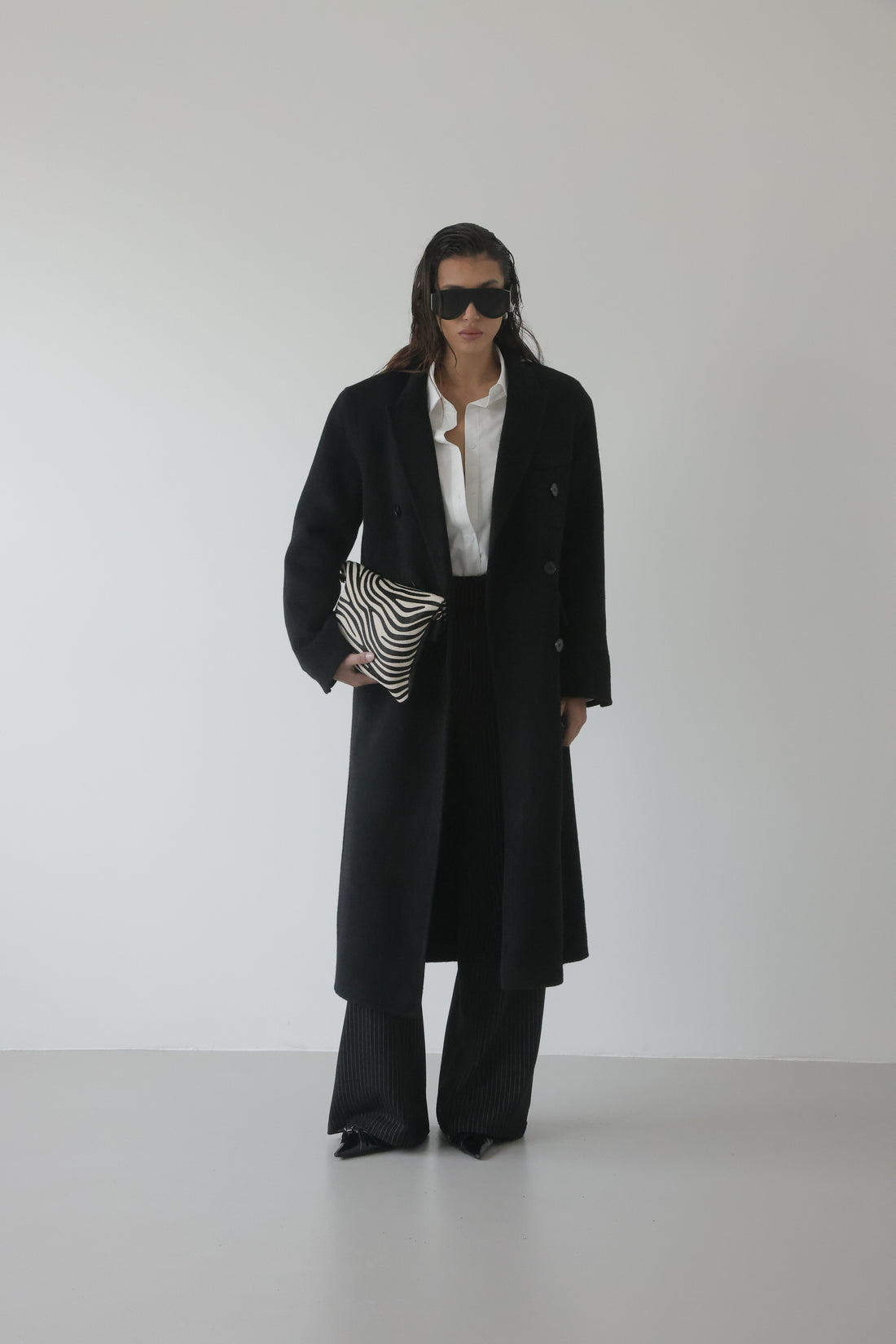 CAPPOTTO DOPPIOPETTO IN LANA - NERO HAR035