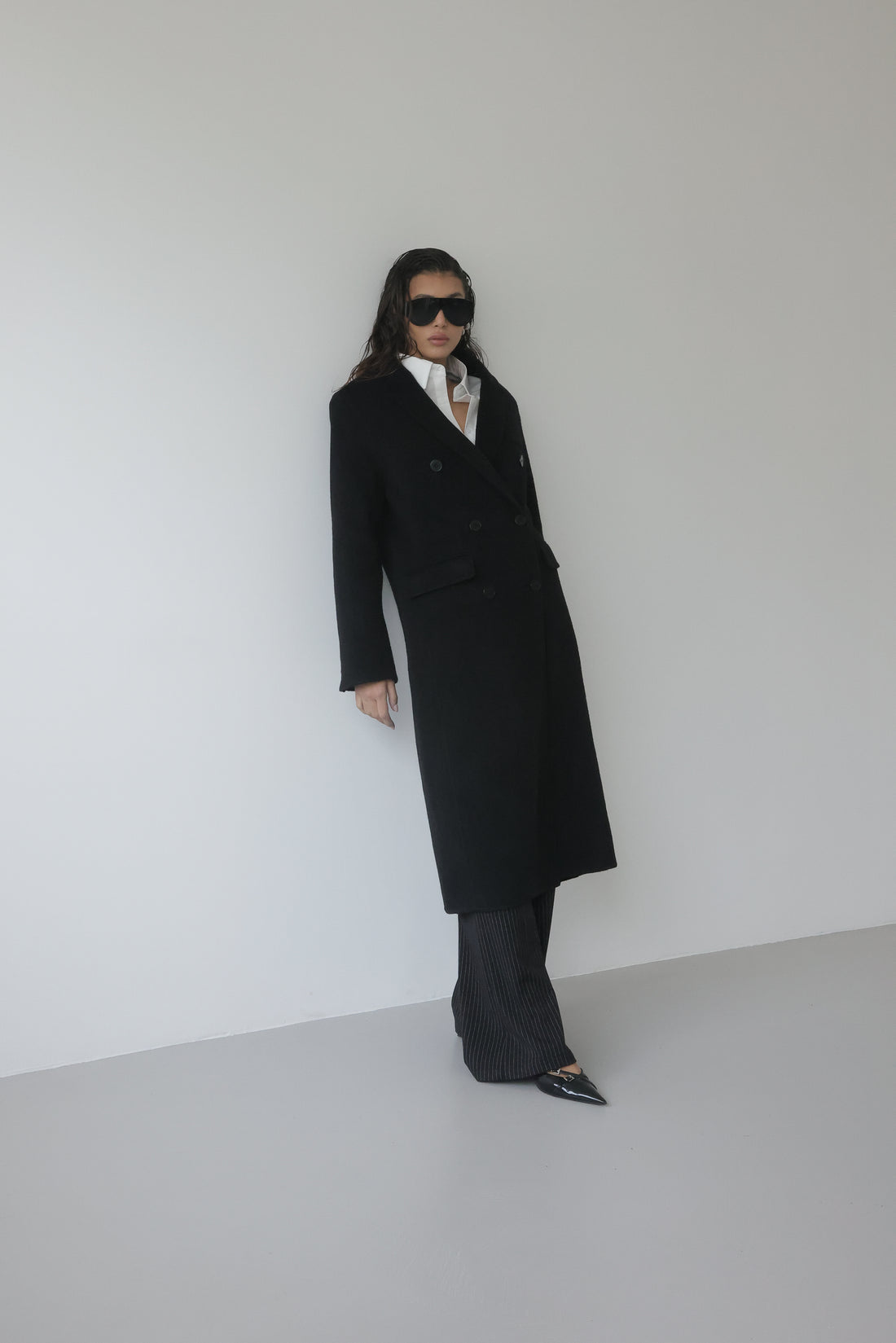 CAPPOTTO DOPPIOPETTO IN LANA - NERO HAR035