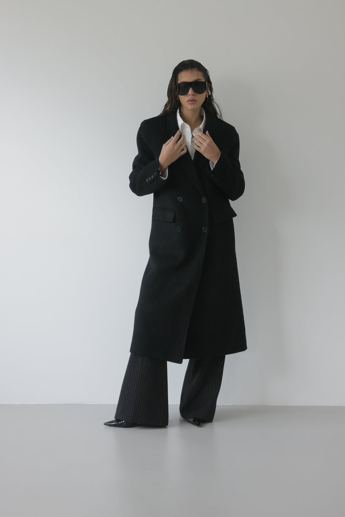 CAPPOTTO DOPPIOPETTO IN LANA - NERO HAR035